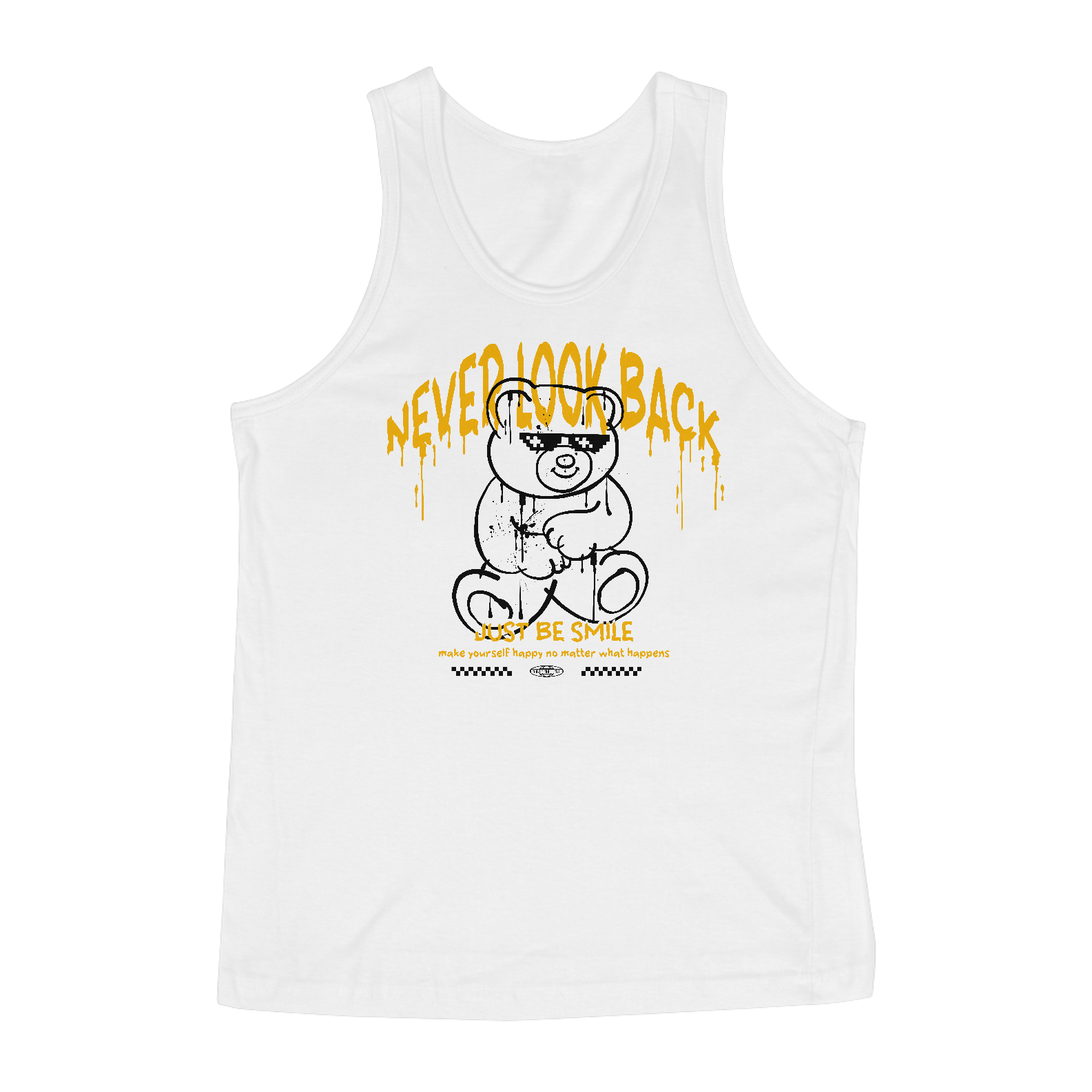 Nome do produto: Regata / Urso Never Look Back