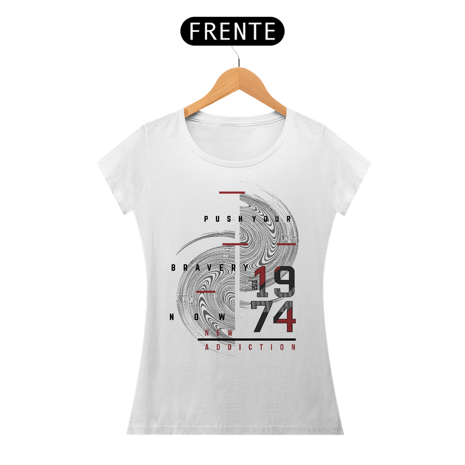 Nome do produto: Camiseta Feminina Bravery 1974 I