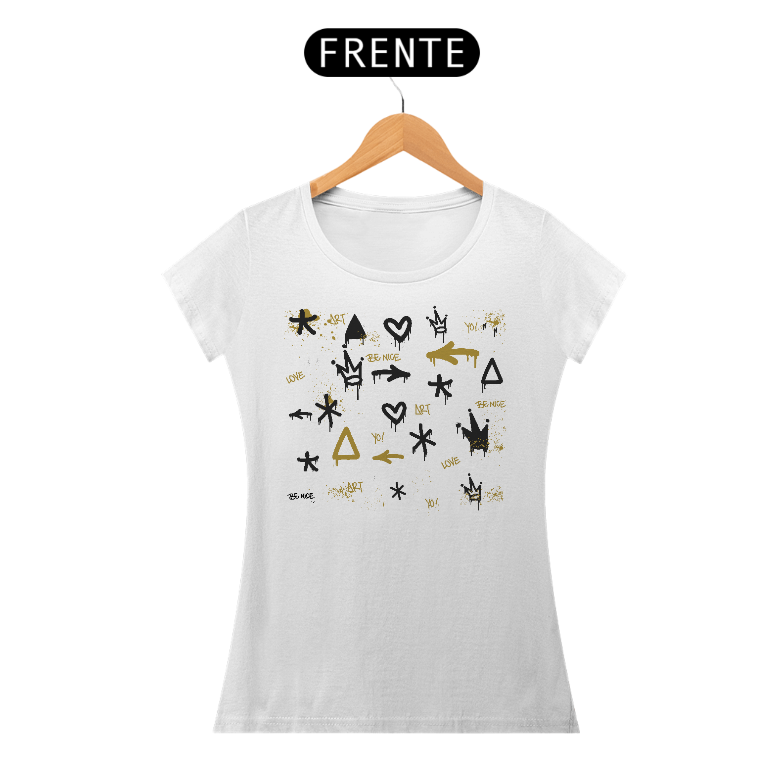 Nome do produto: Camiseta Feminina Graffiti II