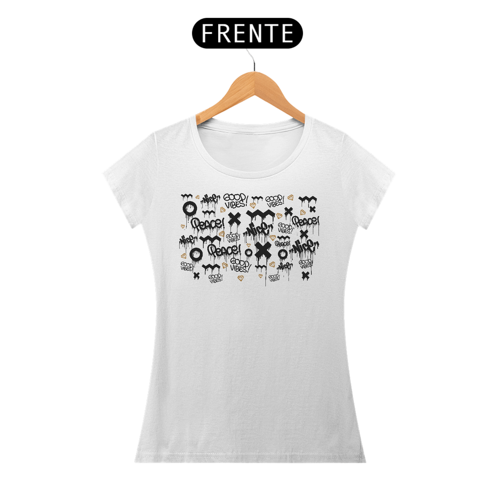 Nome do produto: Camiseta Feminina Graffiti III