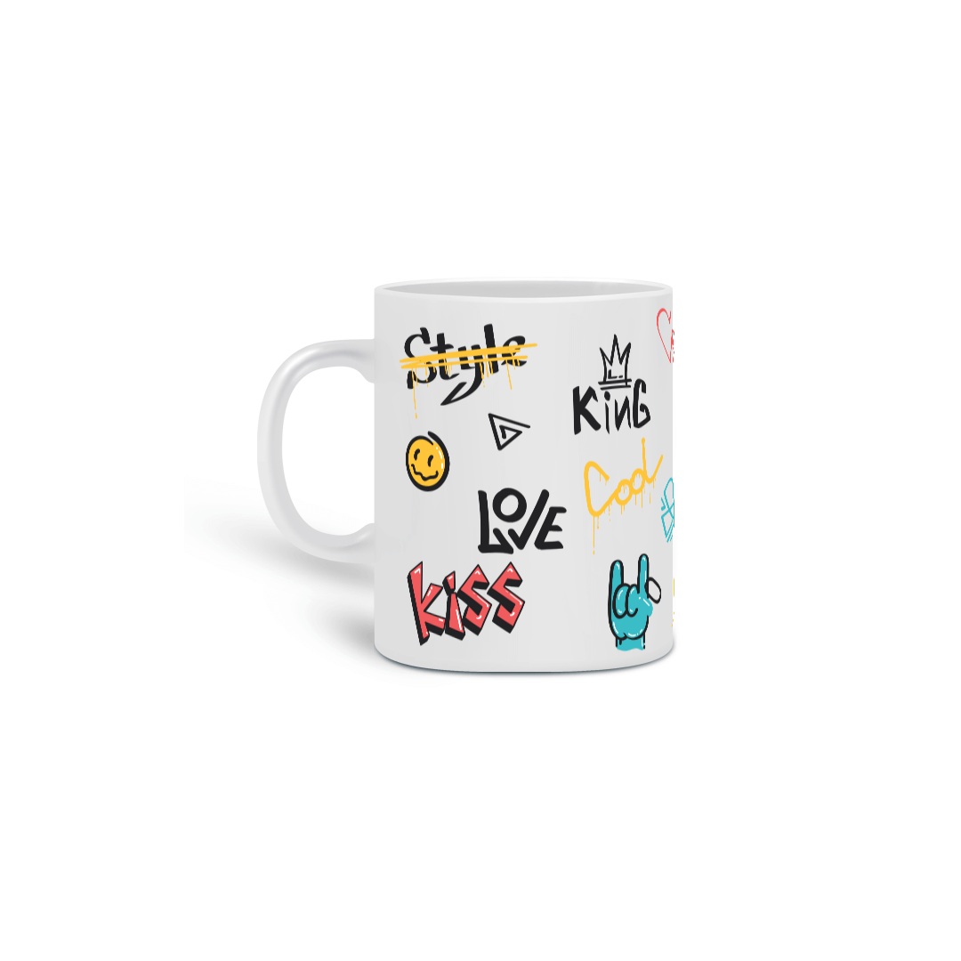 Nome do produto: Caneca / Graffiti Elementos