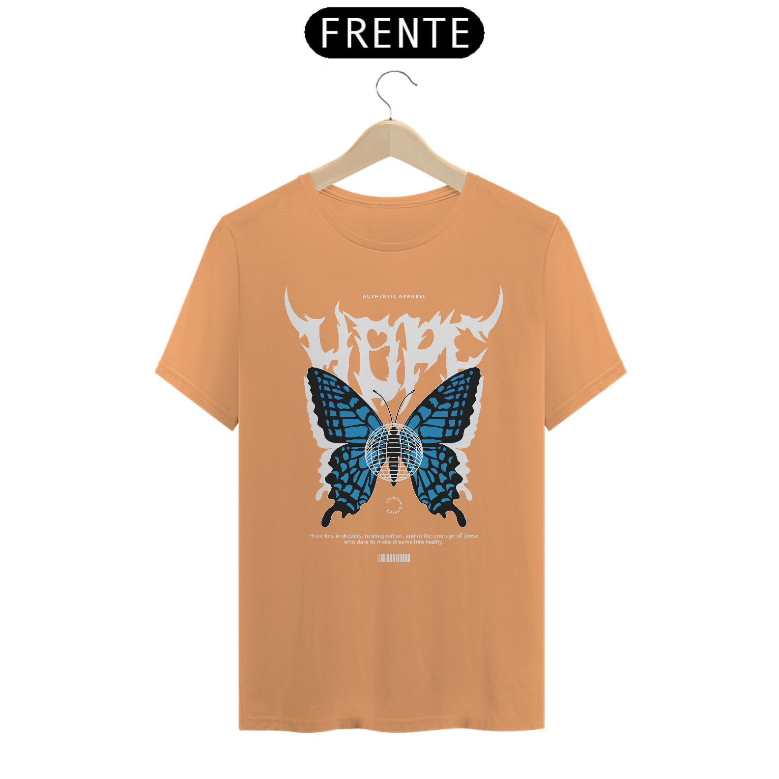 Nome do produto: Camiseta Estonada / Hope Borboleta