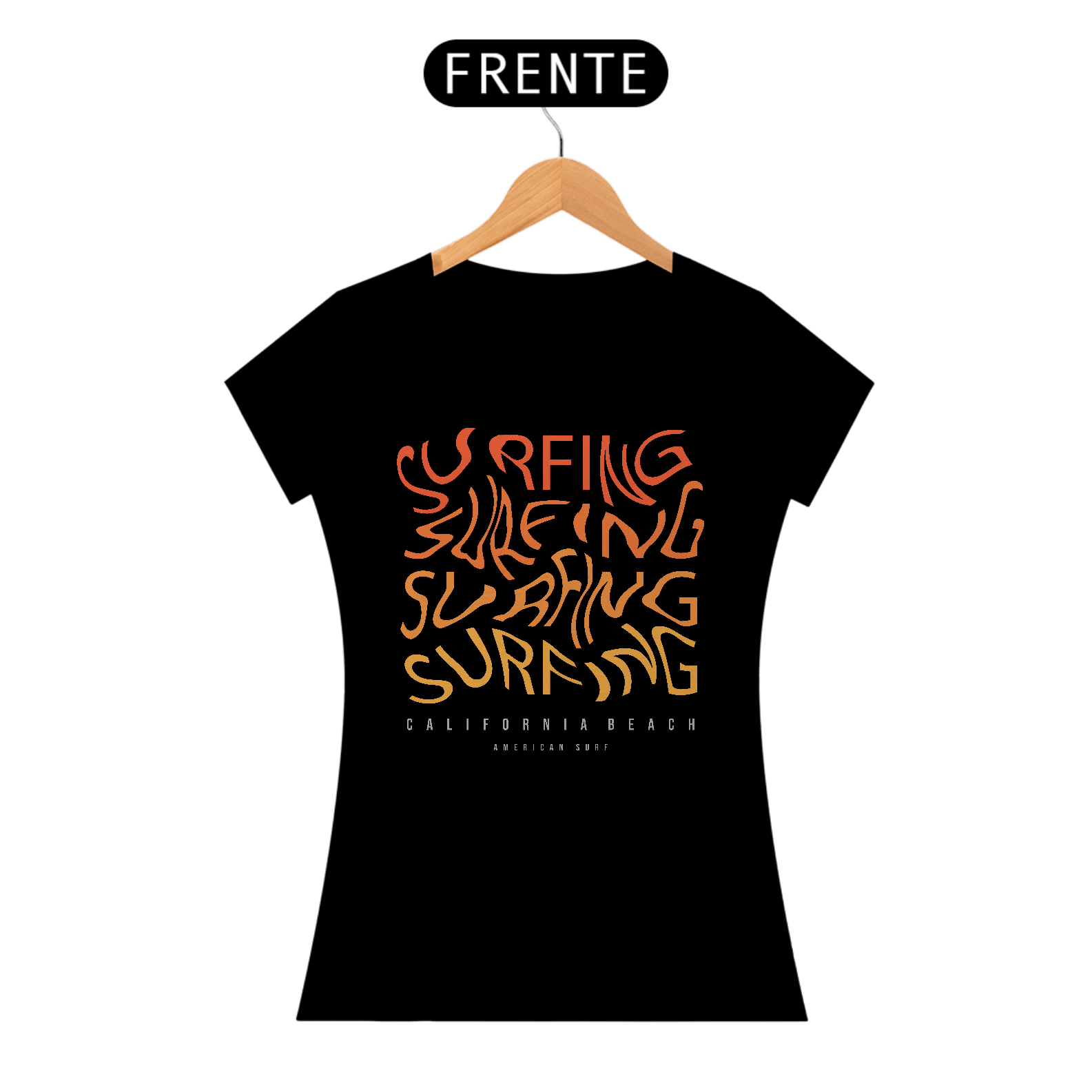 Nome do produto: Camiseta Feminina Surfing California Beach