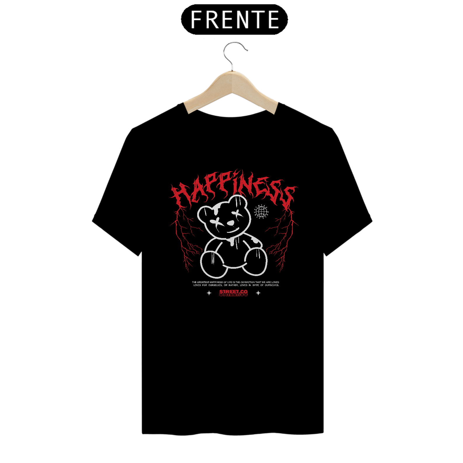 Nome do produto: Camiseta Urso Happiness