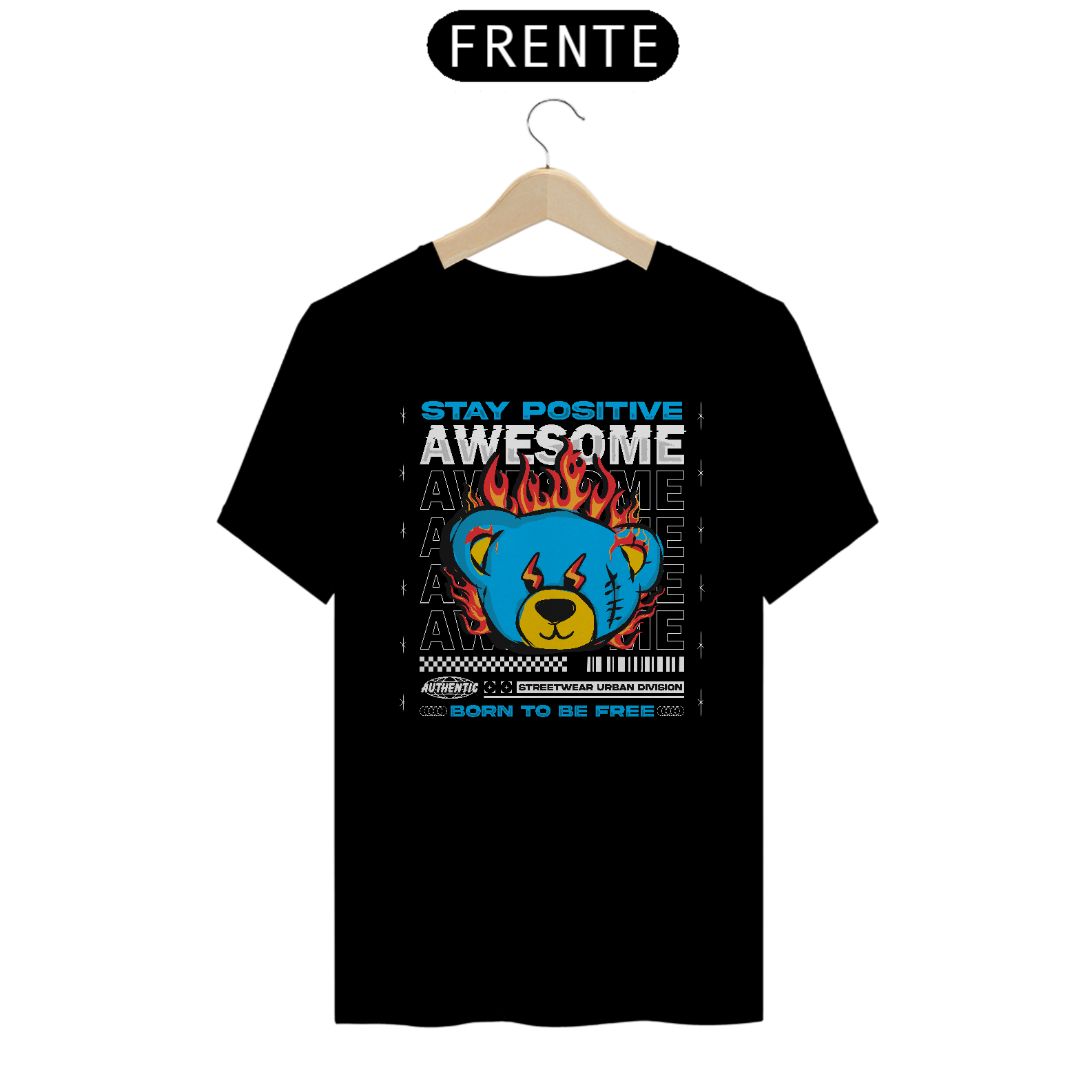 Nome do produto: Camiseta Urso Stay Positive