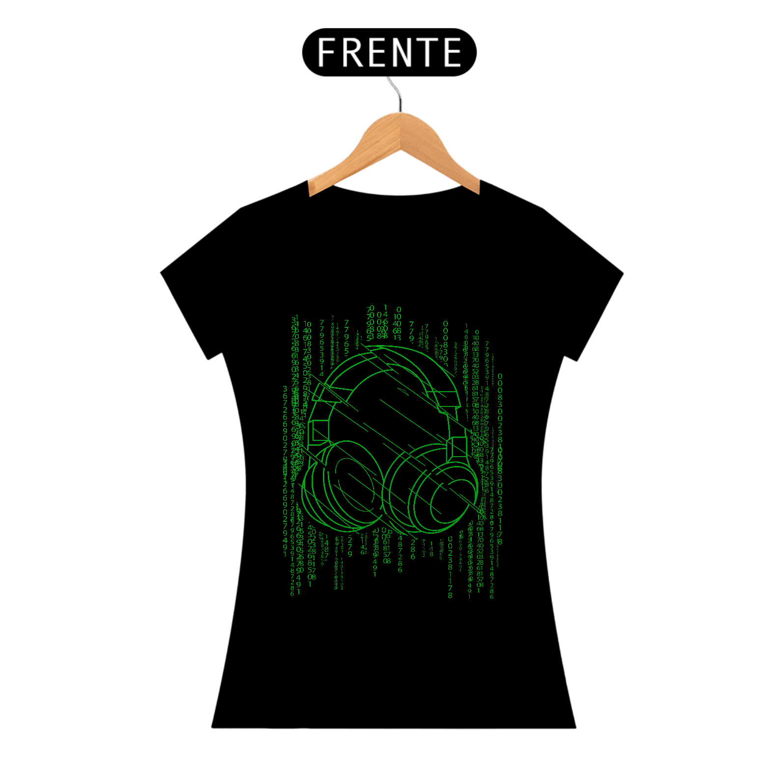 Nome do produto: Camiseta Feminina Códigos Música