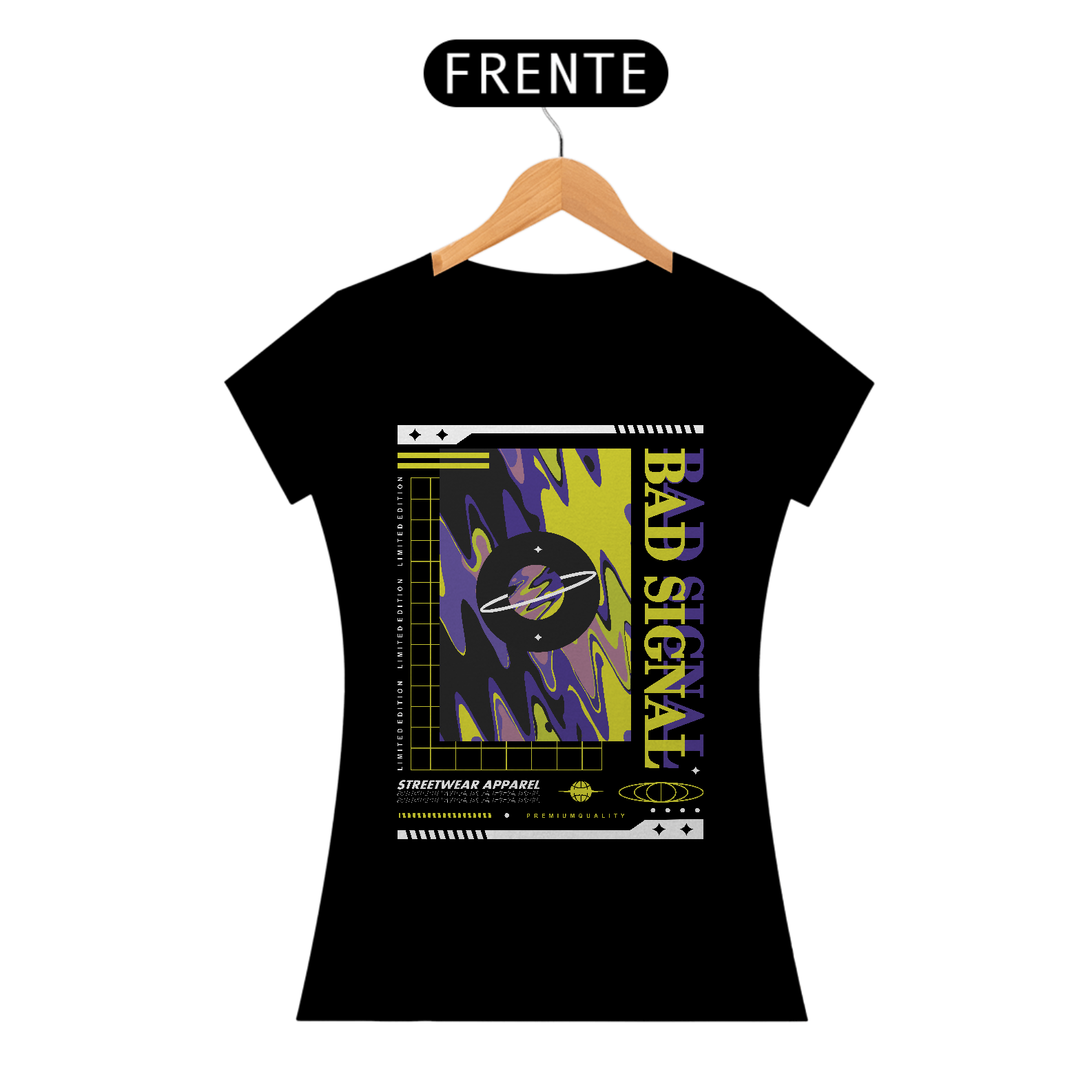 Nome do produto: Camiseta Feminina Bad Signal