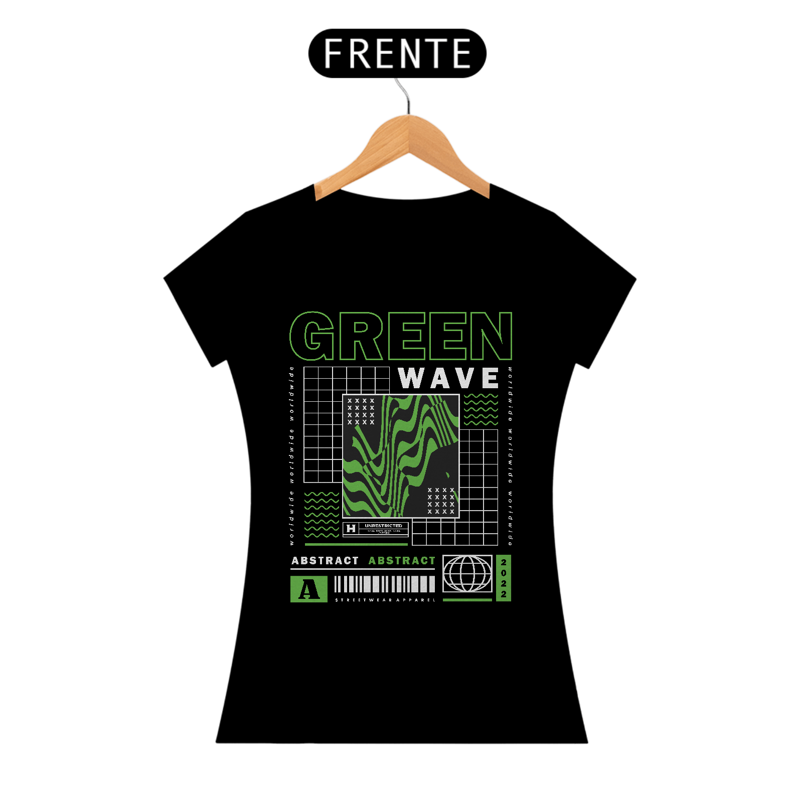 Nome do produto: Camiseta Feminina Green Wave