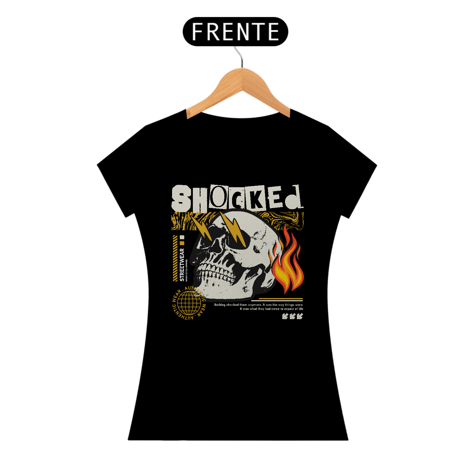 Nome do produto: Camiseta Feminina Shocked