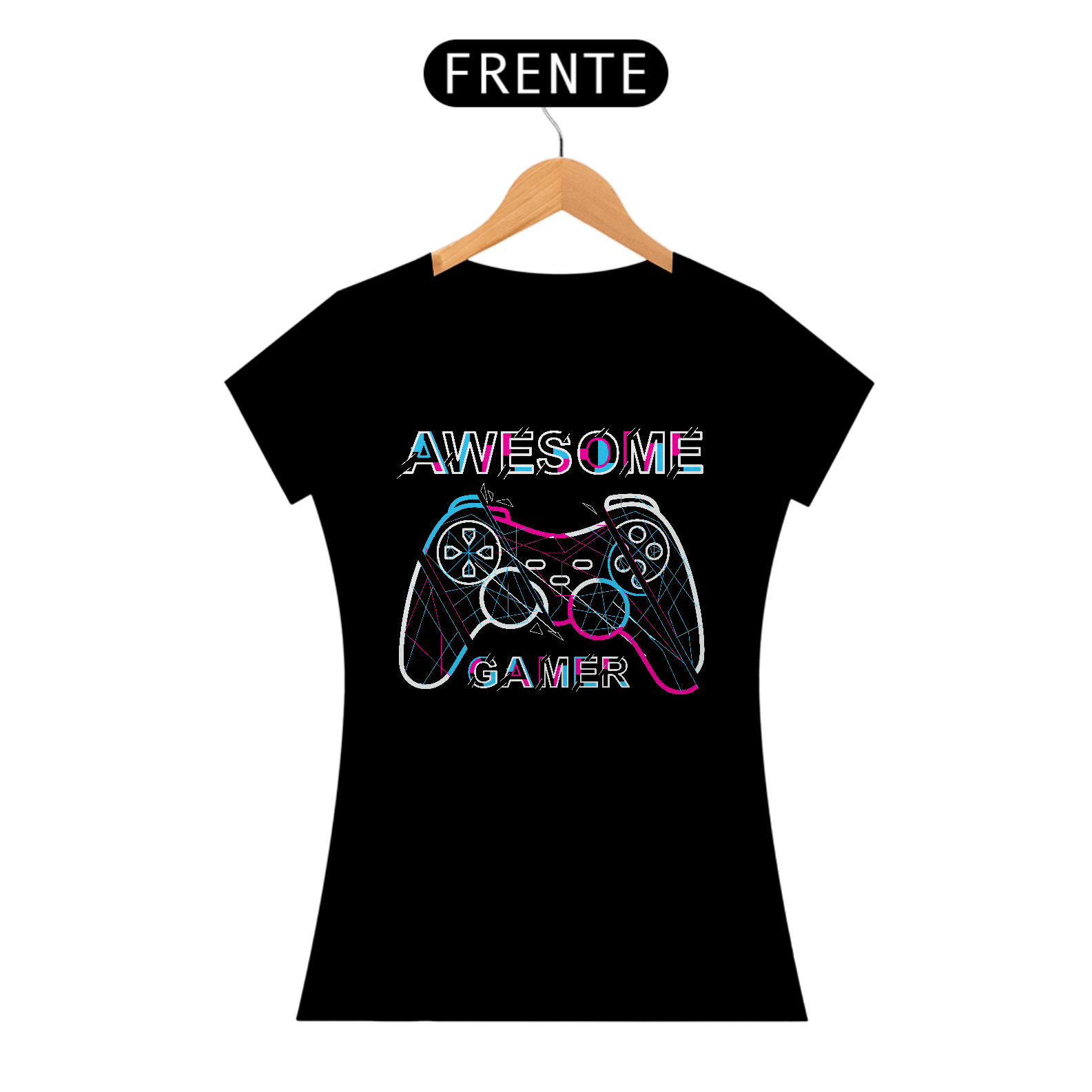 Nome do produto: Camiseta Feminina Awesome Gamer