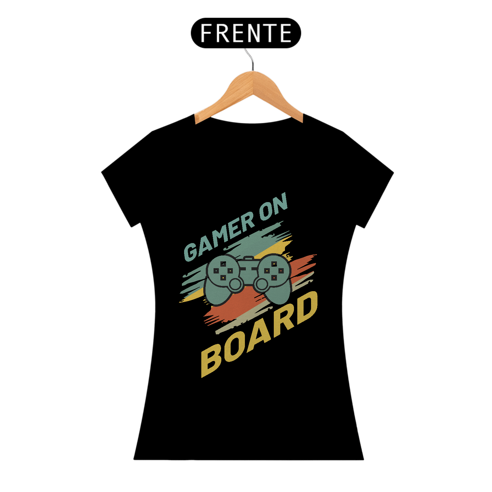 Nome do produto: Camiseta Feminina Gamer On Board