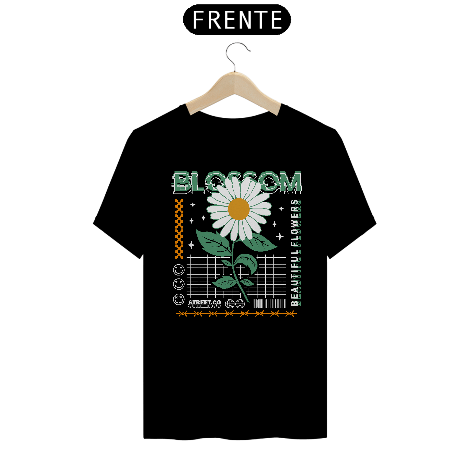 Nome do produto: Camiseta Flor