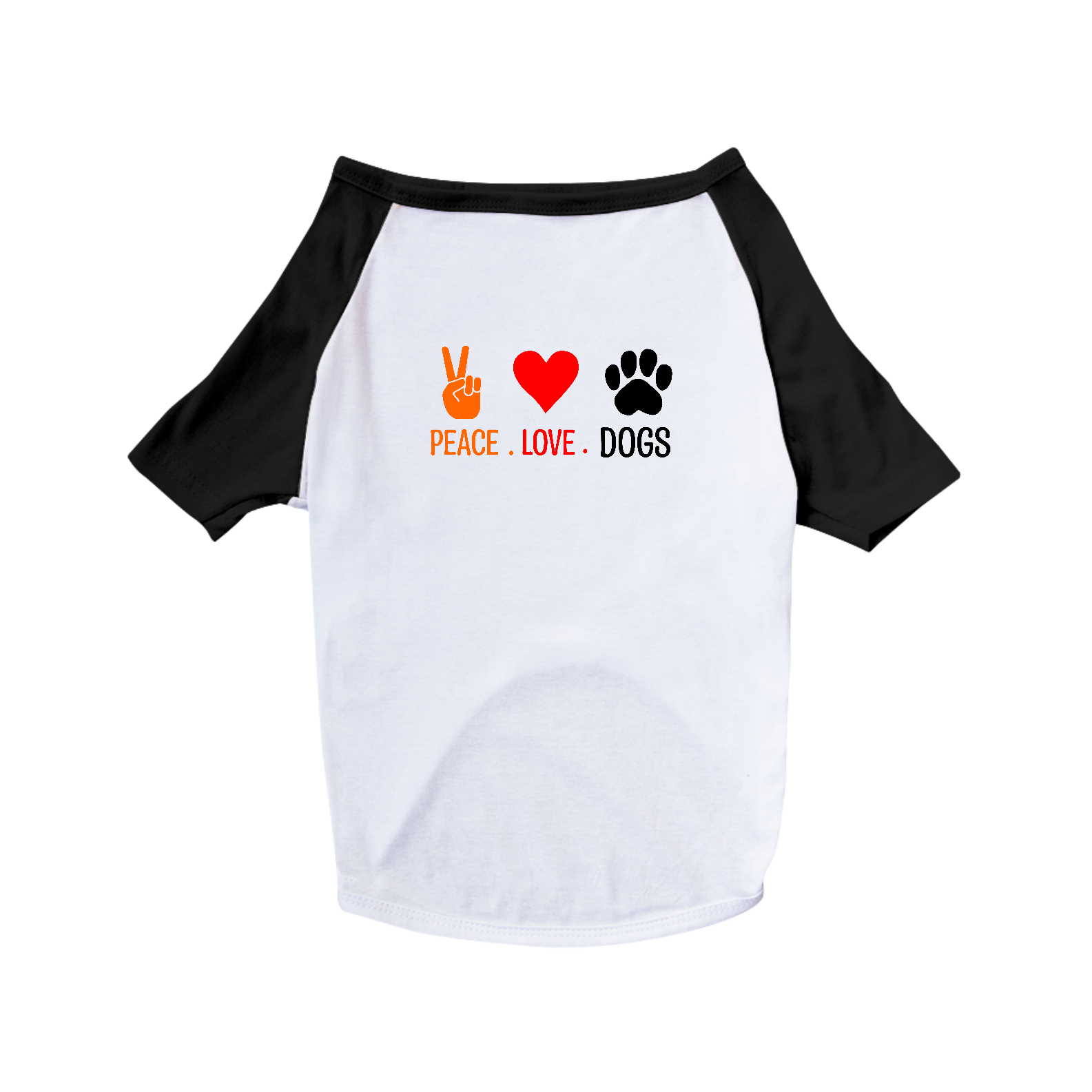 Nome do produto: Camiseta Pet Cães / Peace Love Dogs