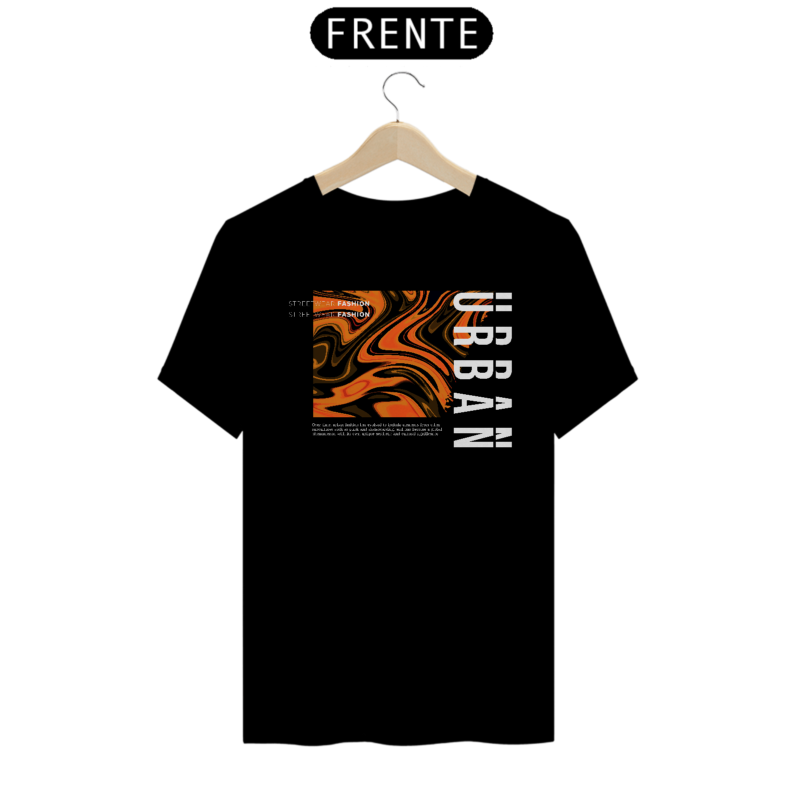 Nome do produto: Camiseta Urban Street Efeito Laranja