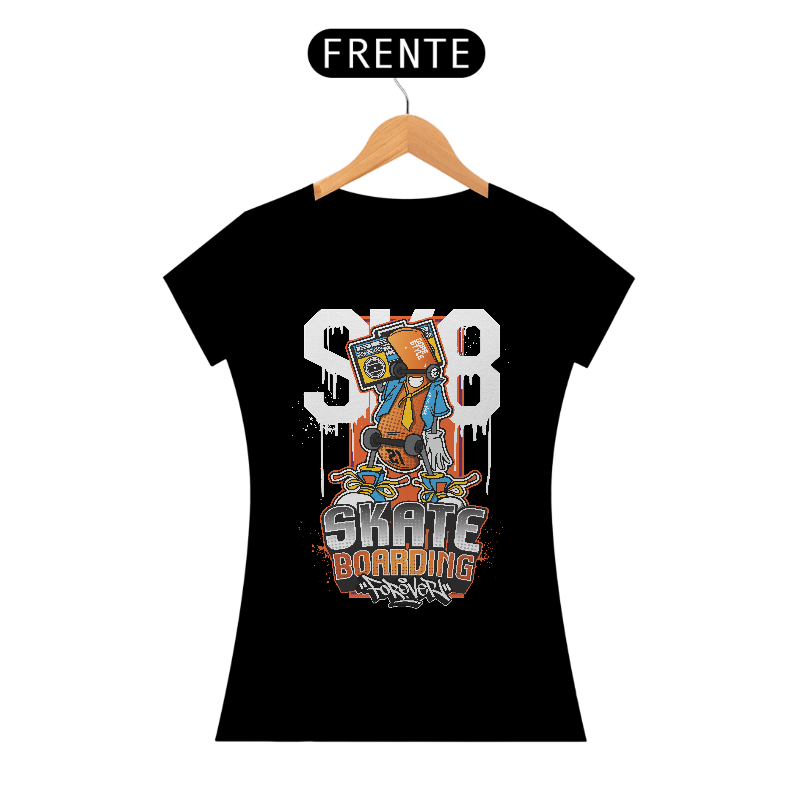 Nome do produto: Camiseta Feminina Skate