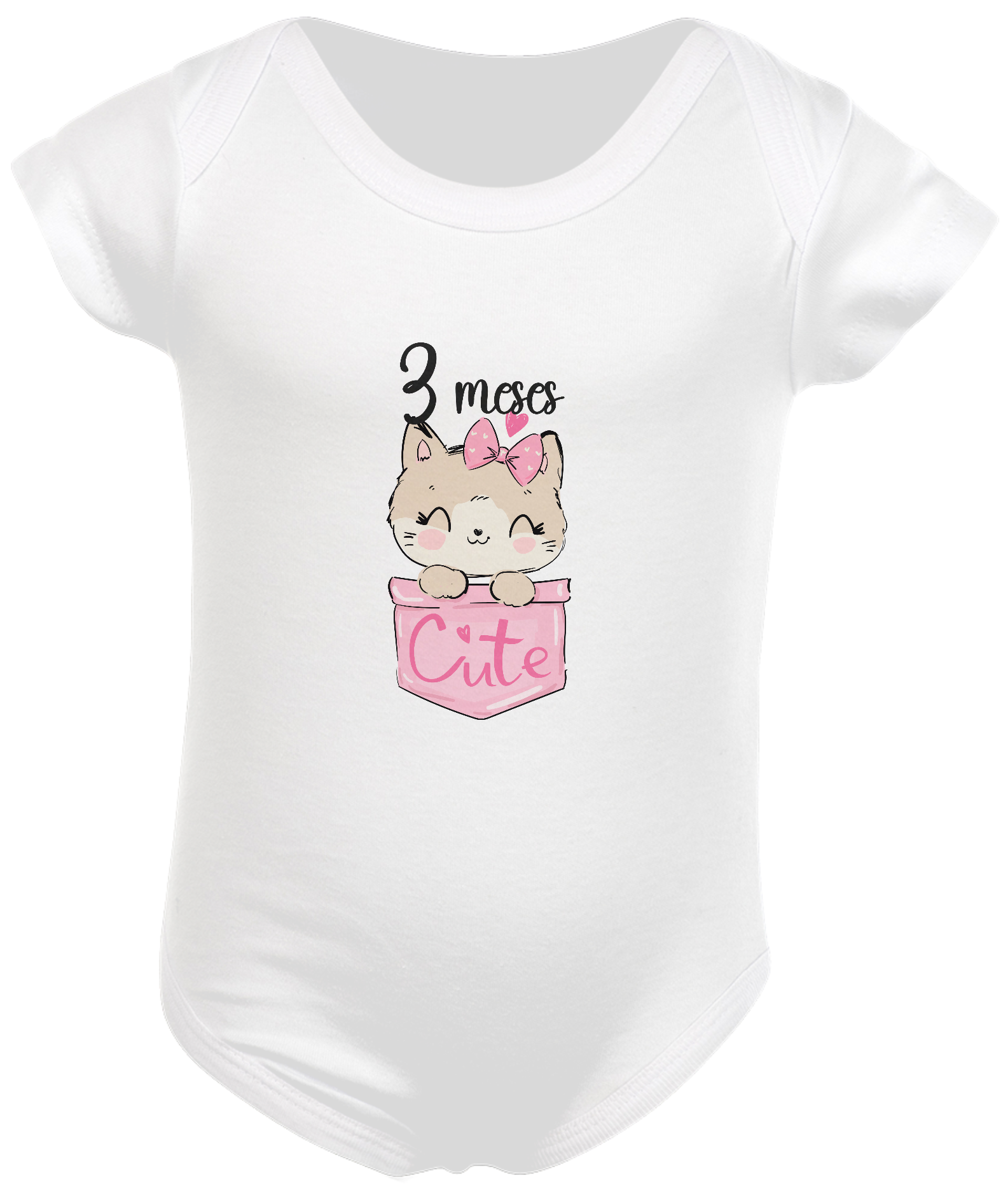 Body infantil gatinha 3 meses