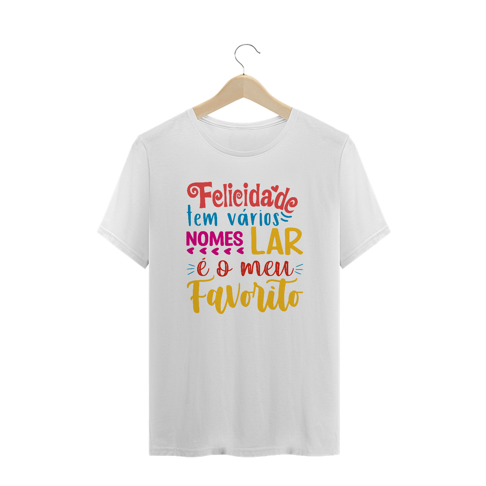 Camiseta plus size felicidade lar