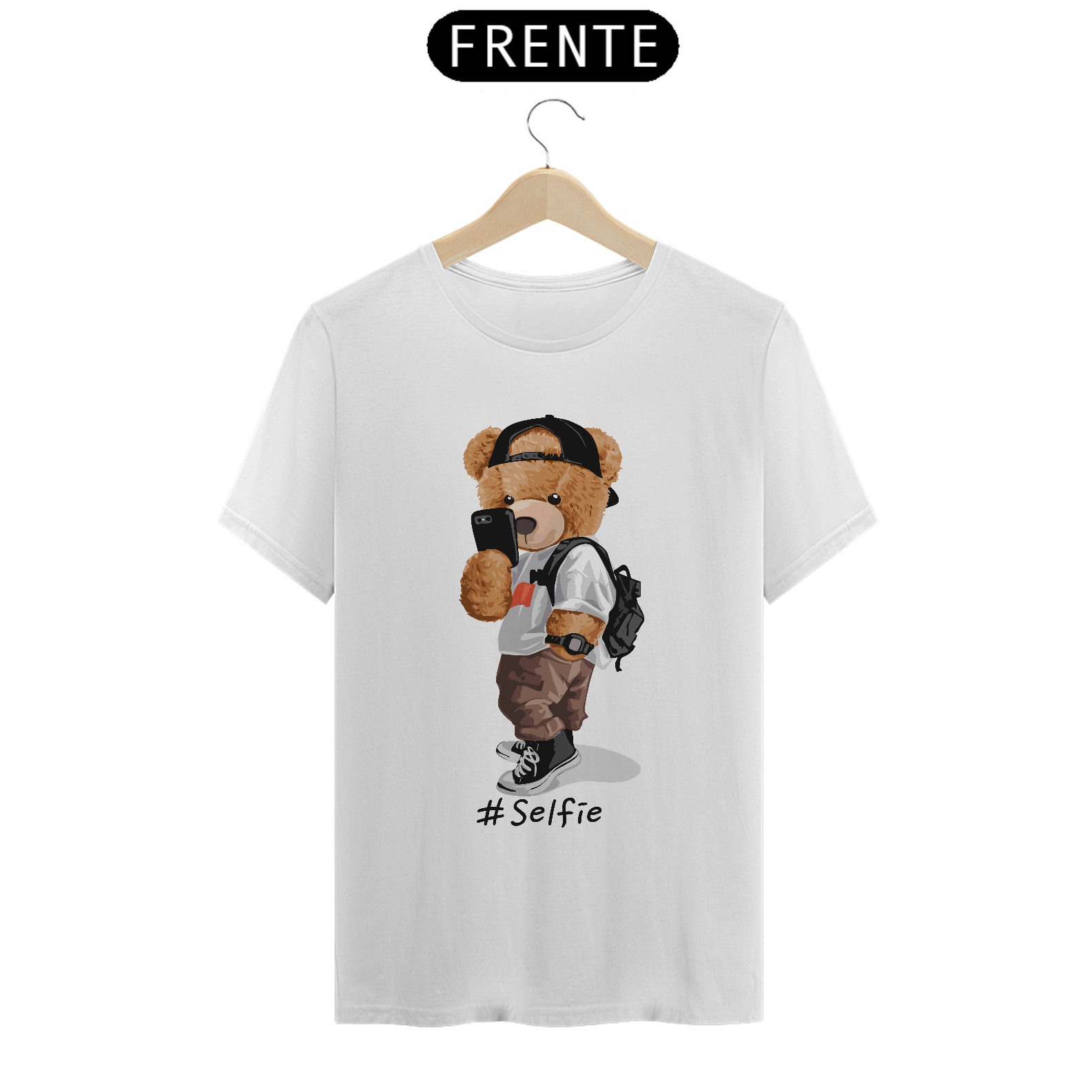Camiseta classic urso selfie
