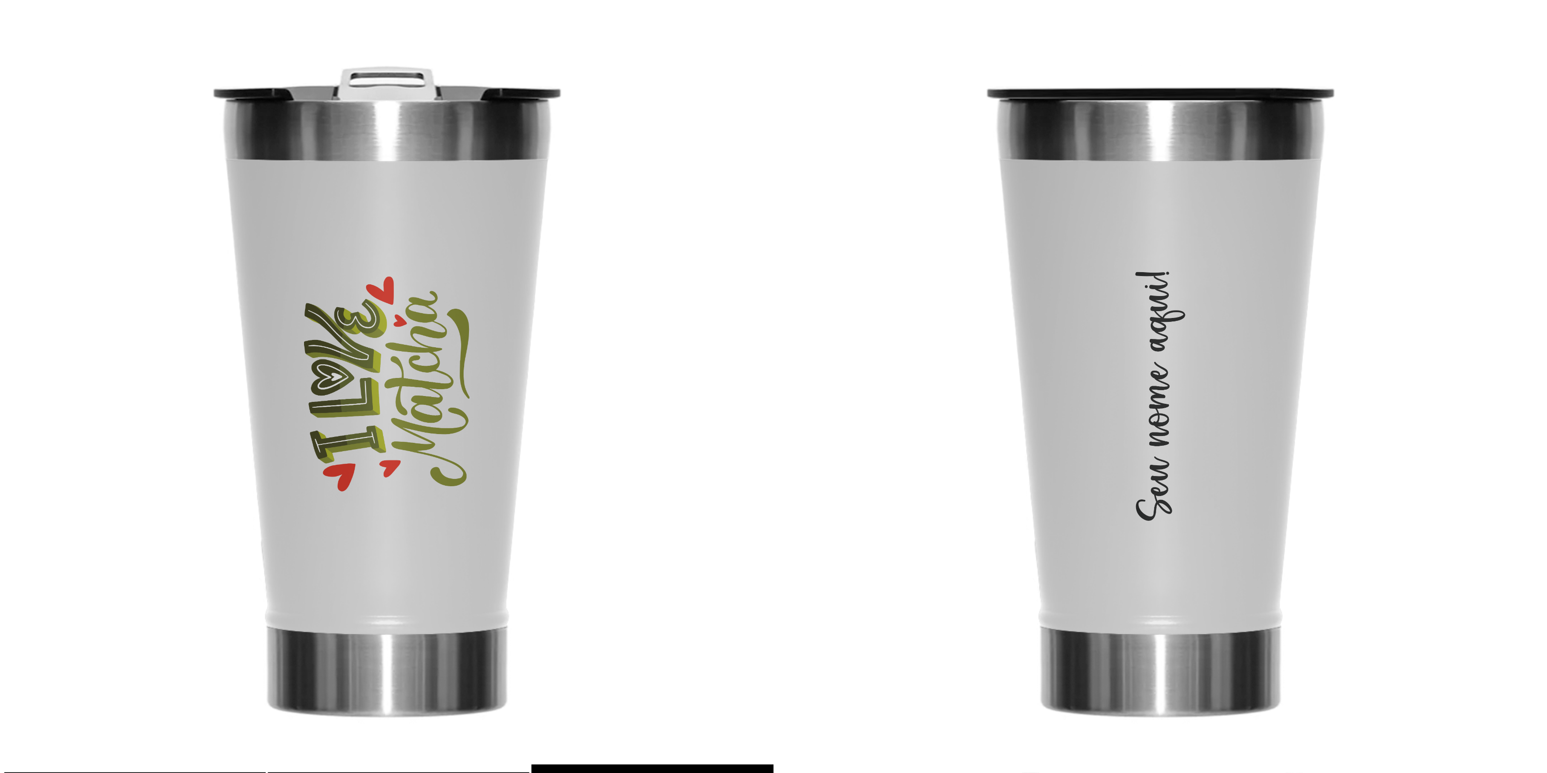 Copo térmico frase e nome