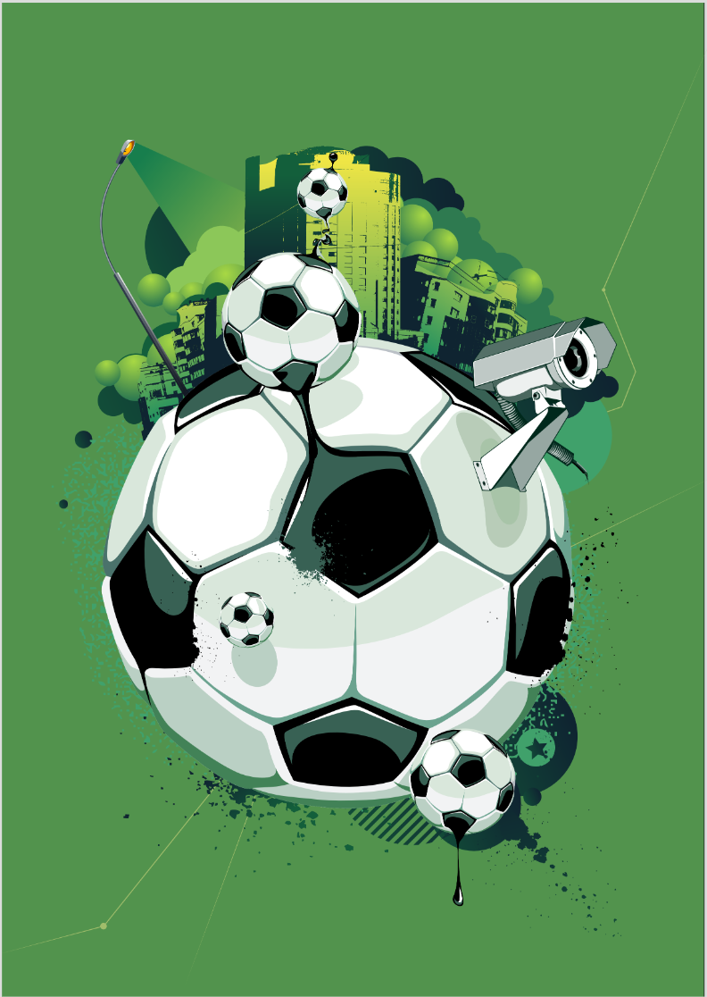 Poster retrato futebol