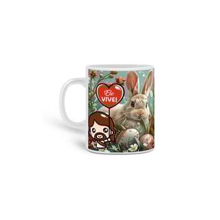 Caneca Páscoa coelhos