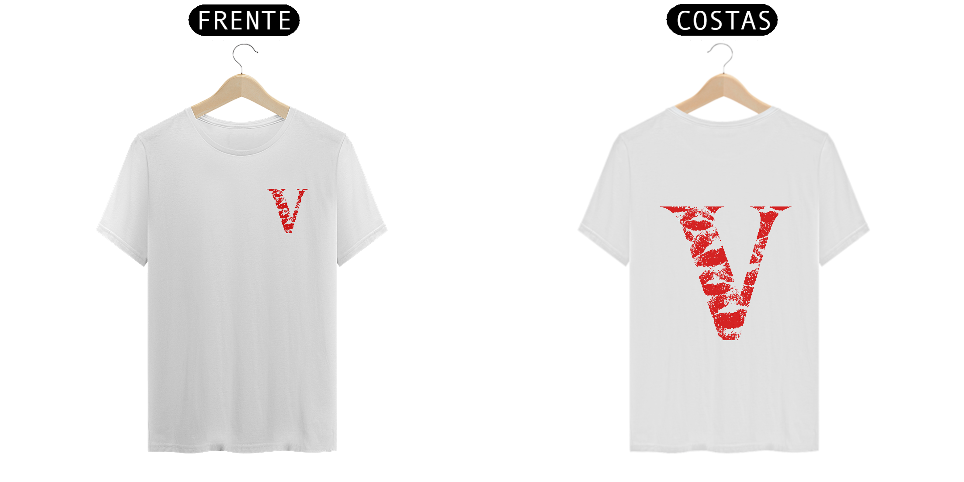 Nome do produto: Camiseta Beijo V