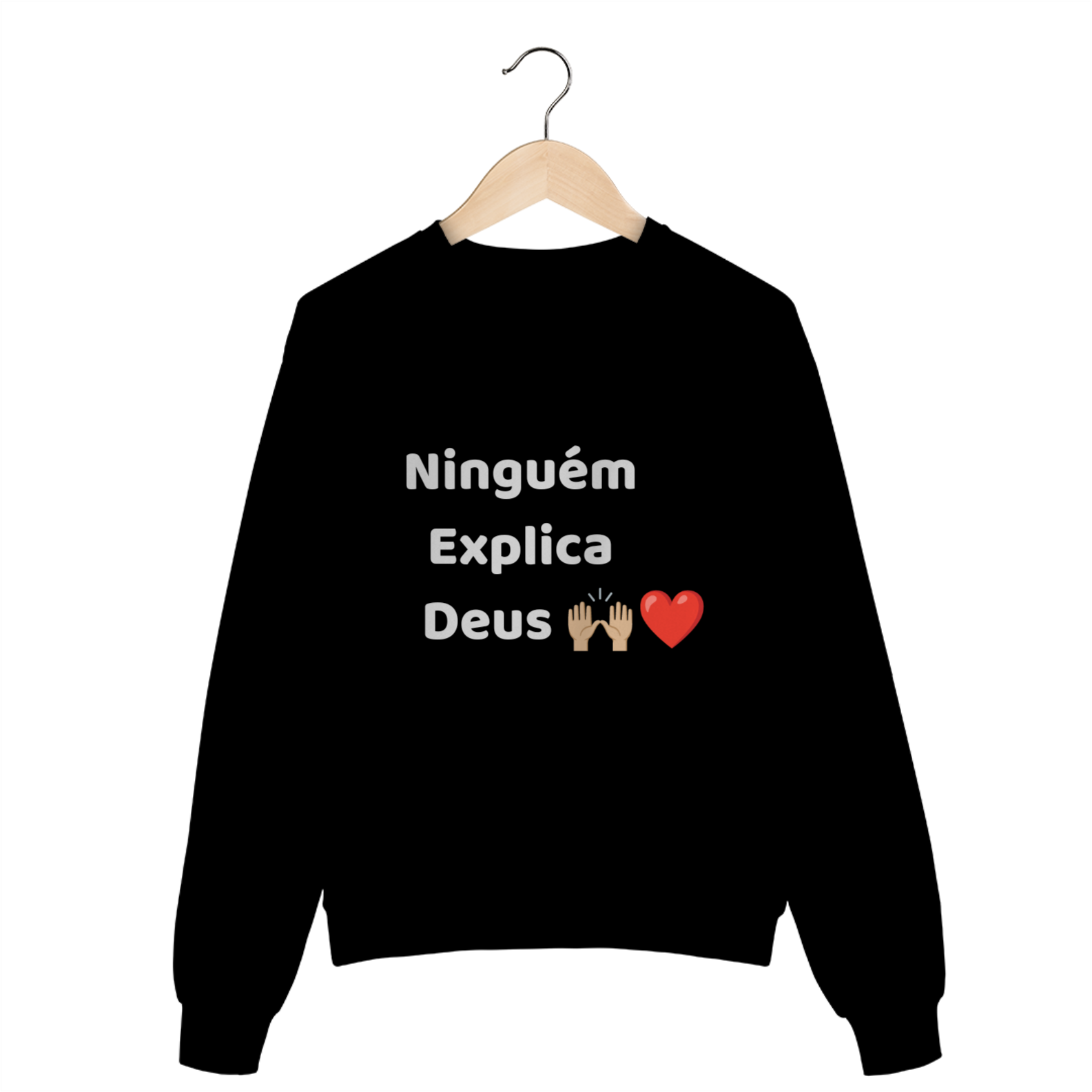 Nome do produto: Moletom Fechado Ninguém explica Deus 