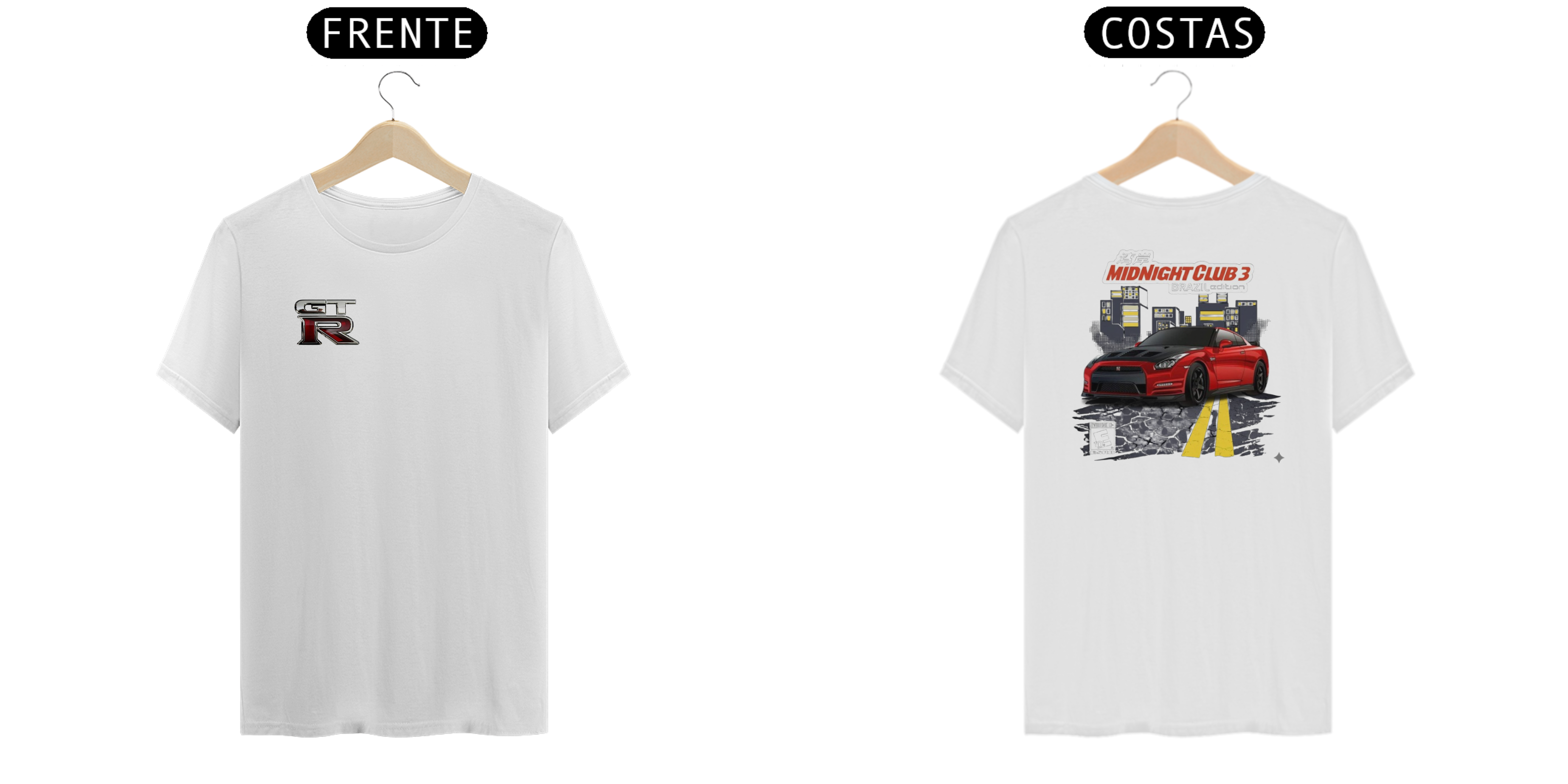 CAMISA GTR R35 MIDNIGHTCLUB BRASIL