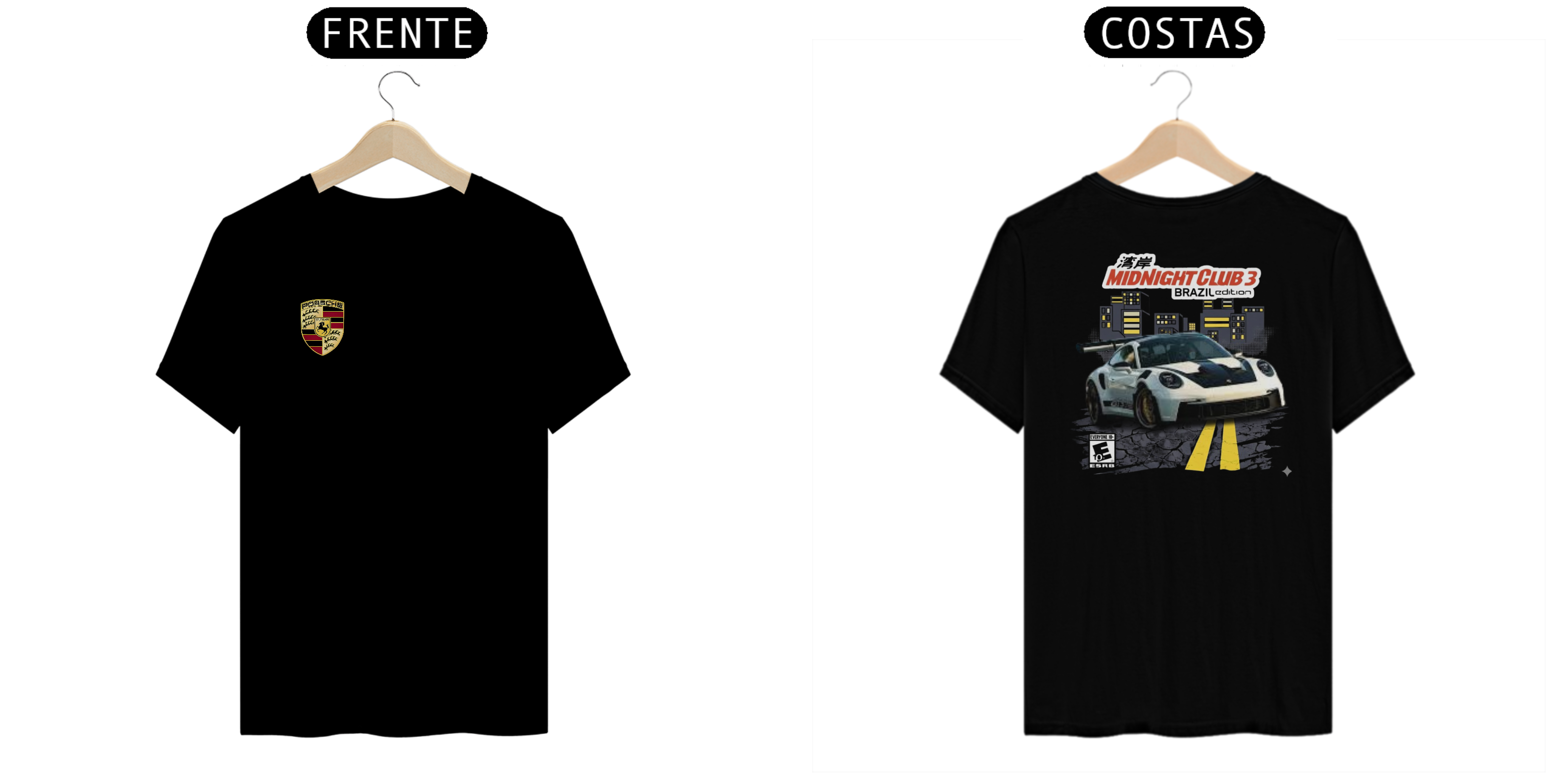 camisa porsche gt3rs midnightclub