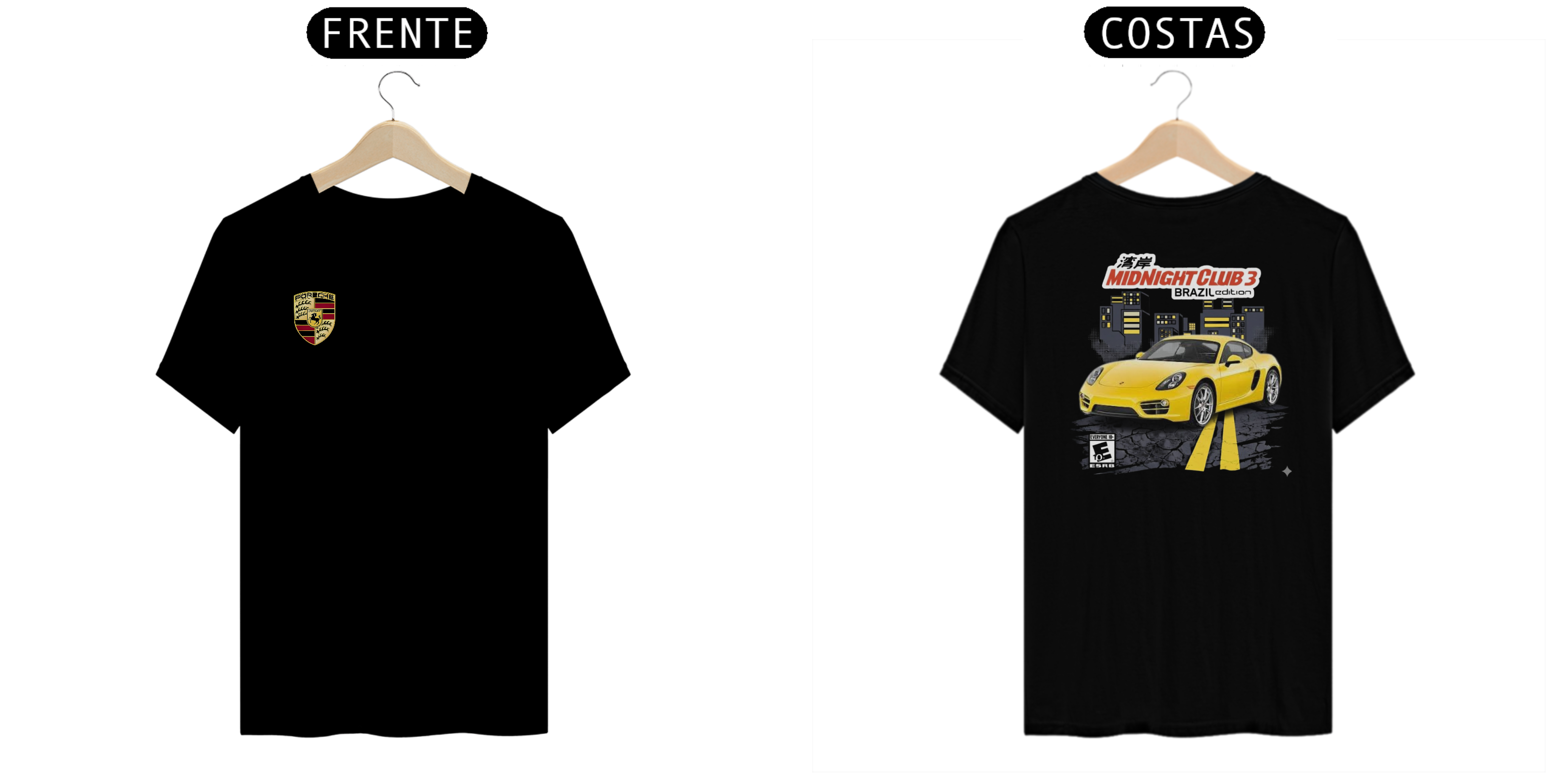 camisa porsche cayman midnightclub