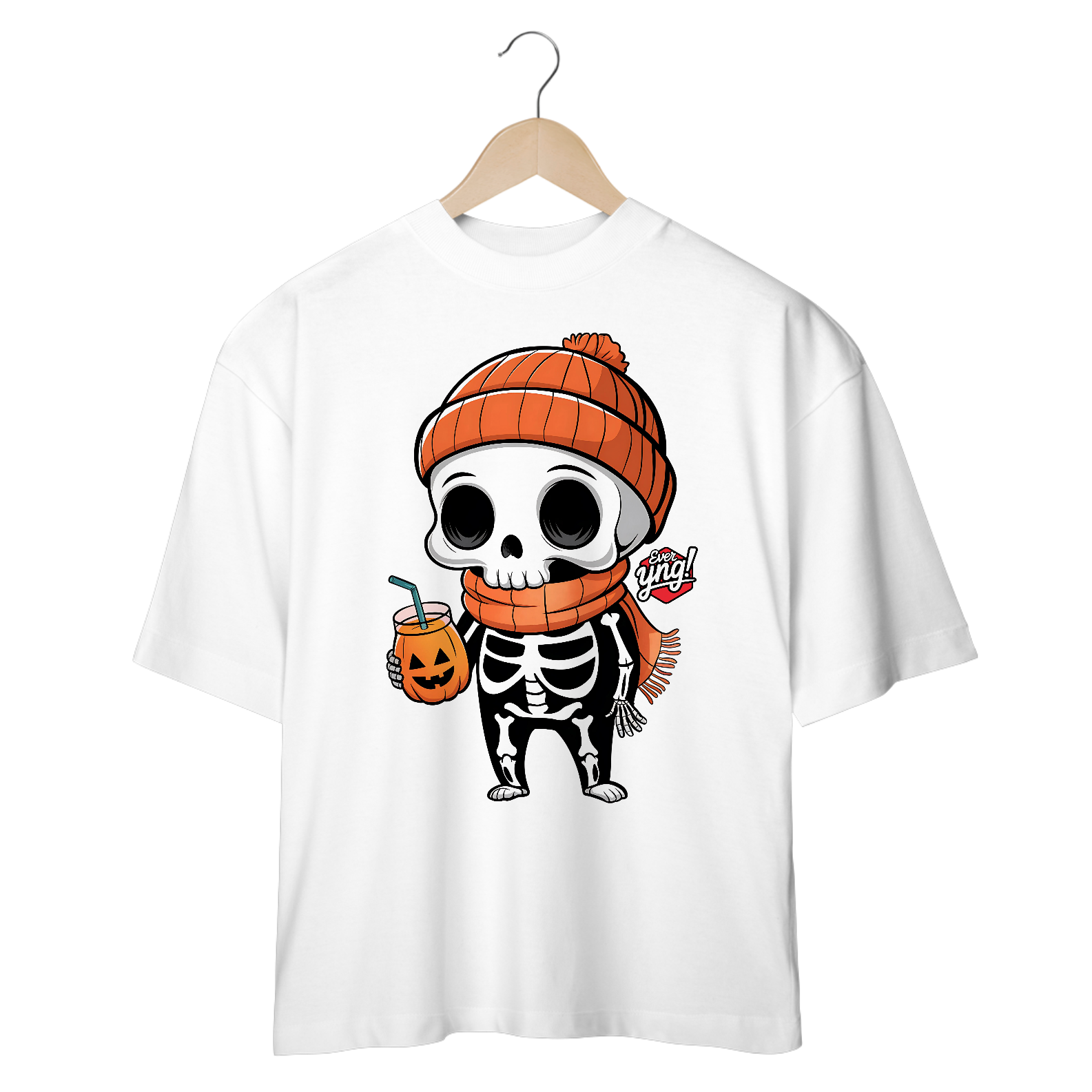 Nome do produto: Esqueleto Feliz - Camiseta Plus Size