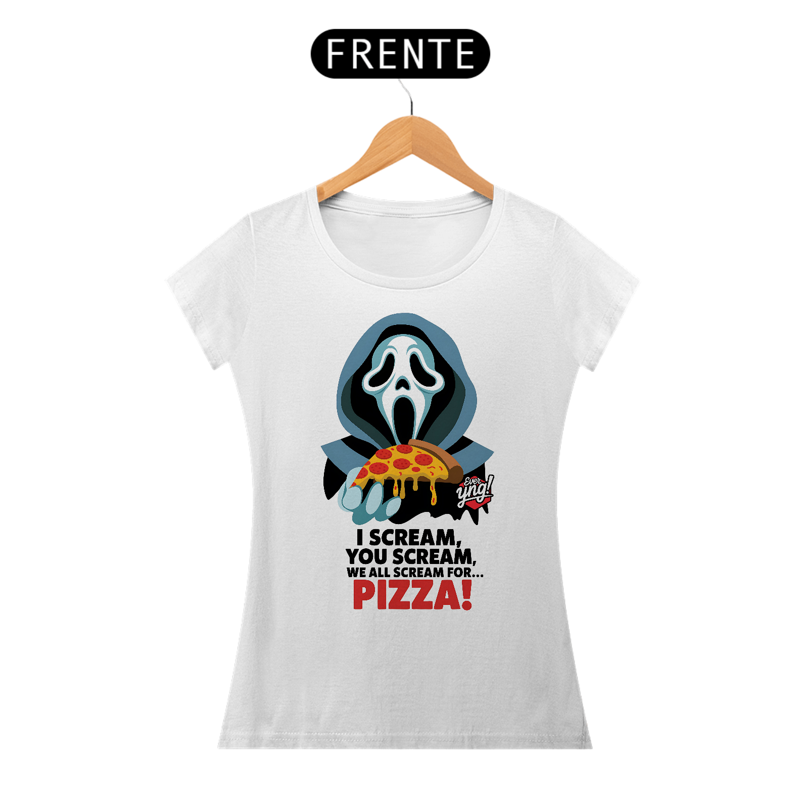 Nome do produto: Pizza é o Que Eu Grito! Camiseta Feminina