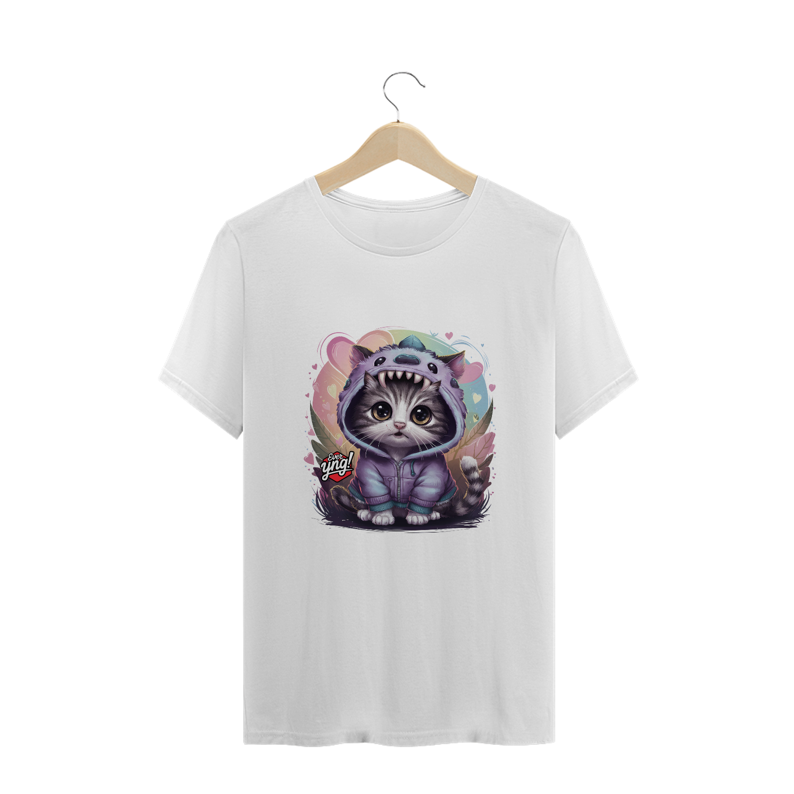Nome do produto: Curiosidade Felina - Camiseta Plus Size