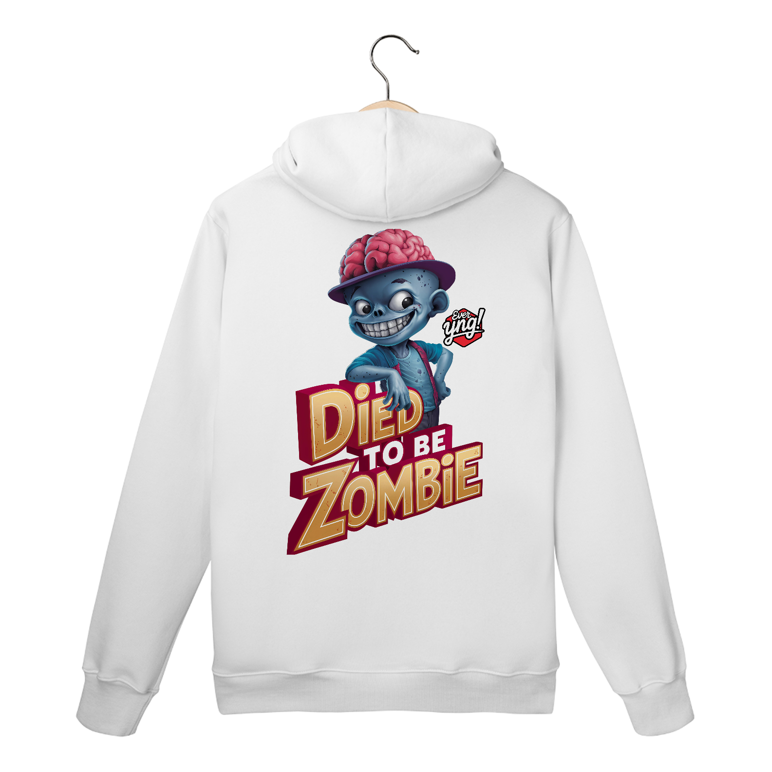 Nome do produto: Zumbi descolado - Moletom Canguru Costas