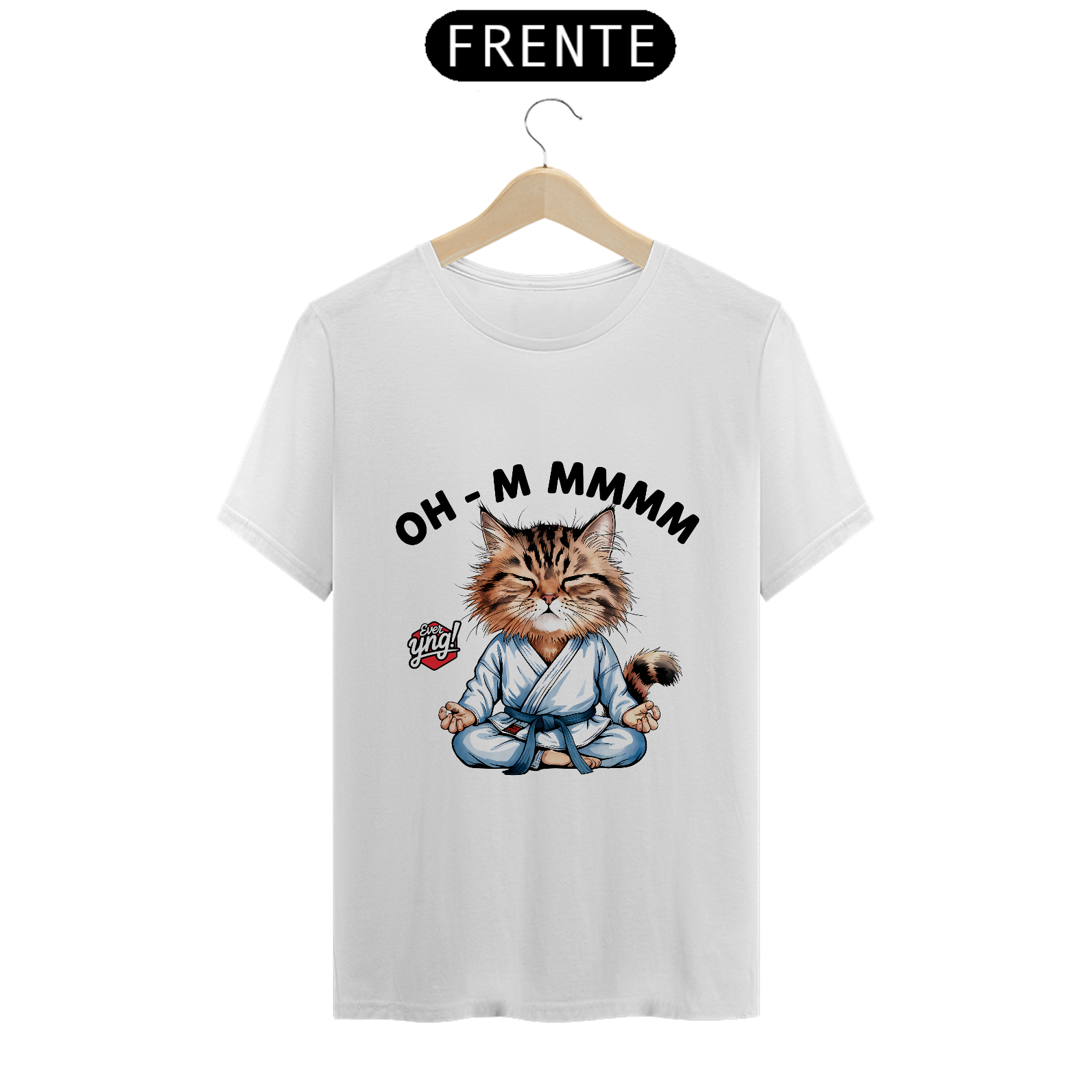 Nome do produto: Meditação Felina - Camiseta Unissex
