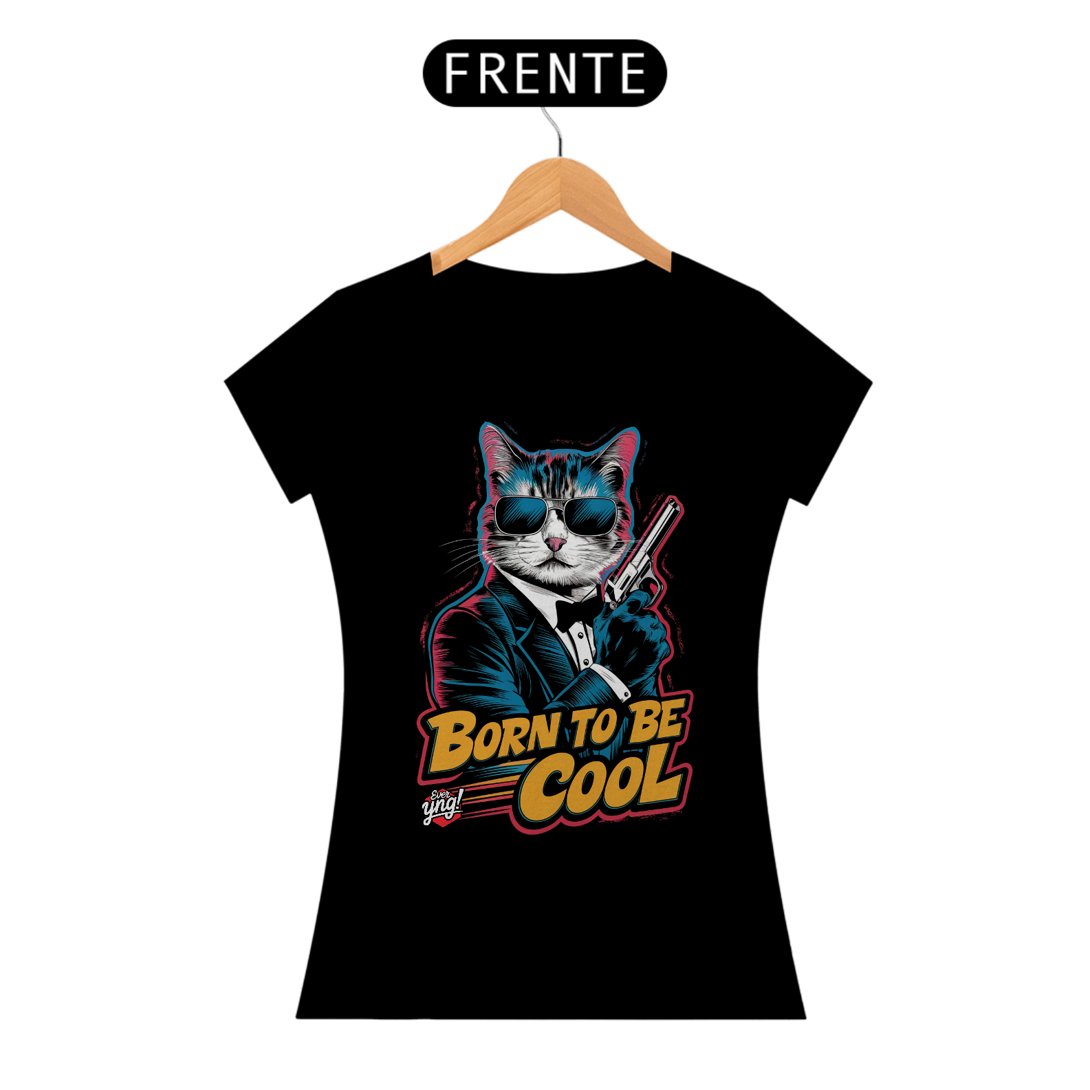 Nome do produto: Born to Be Cool - Camiseta Feminina