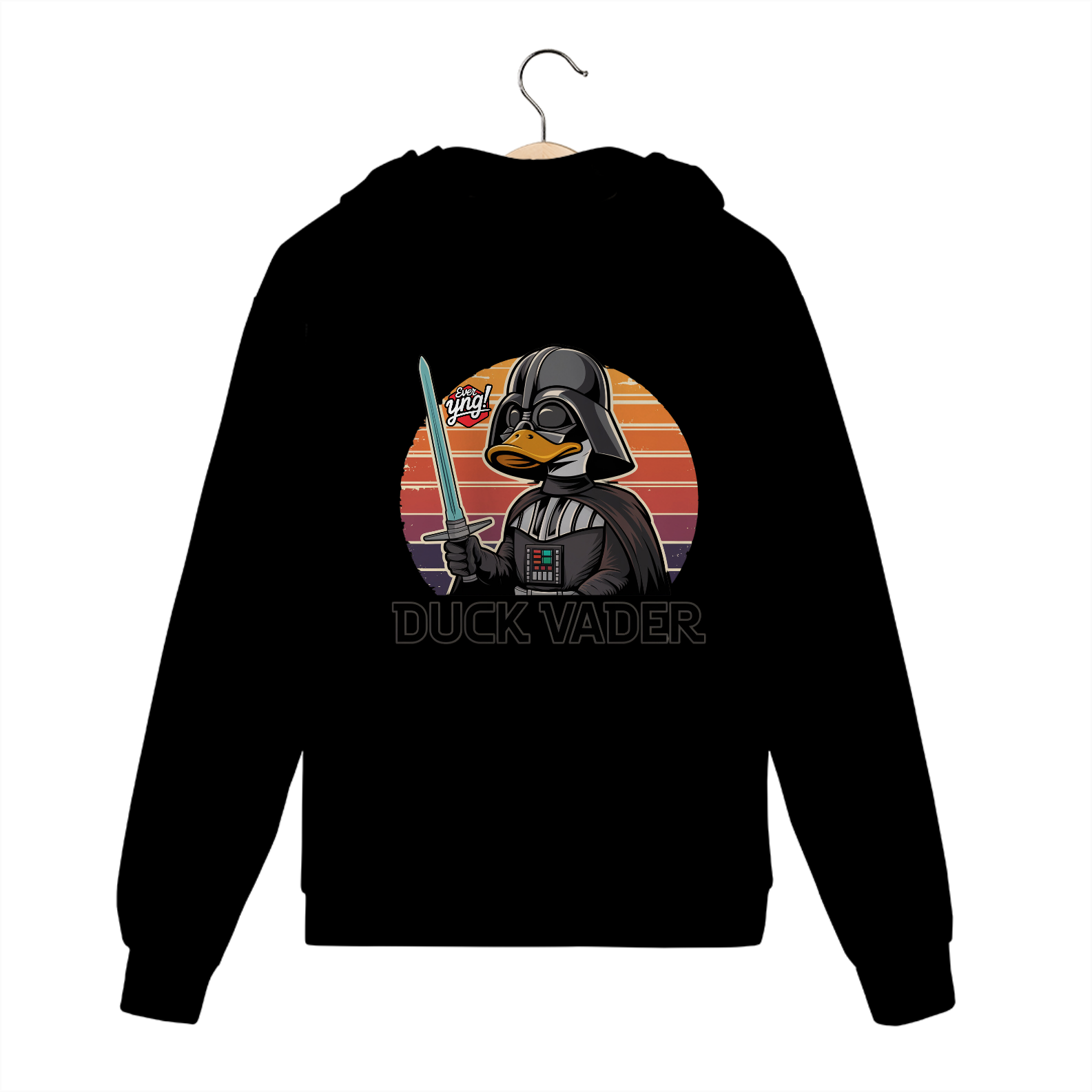 Nome do produto: DUCK VADER – O Poder da Força em Versão Pato - Moletom com Zíper