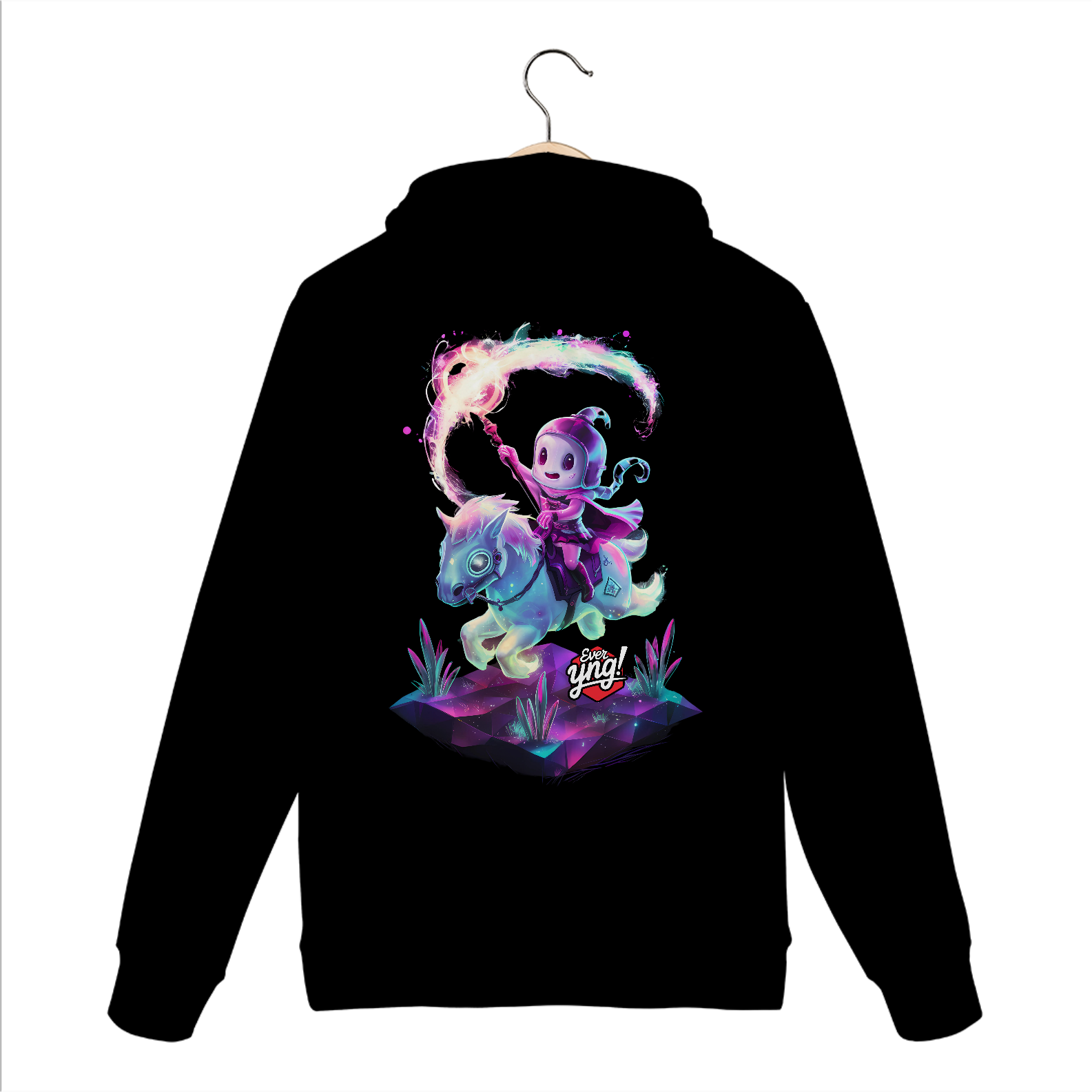 Nome do produto: Unicórnio fantástico - Moletom Canguru Costas