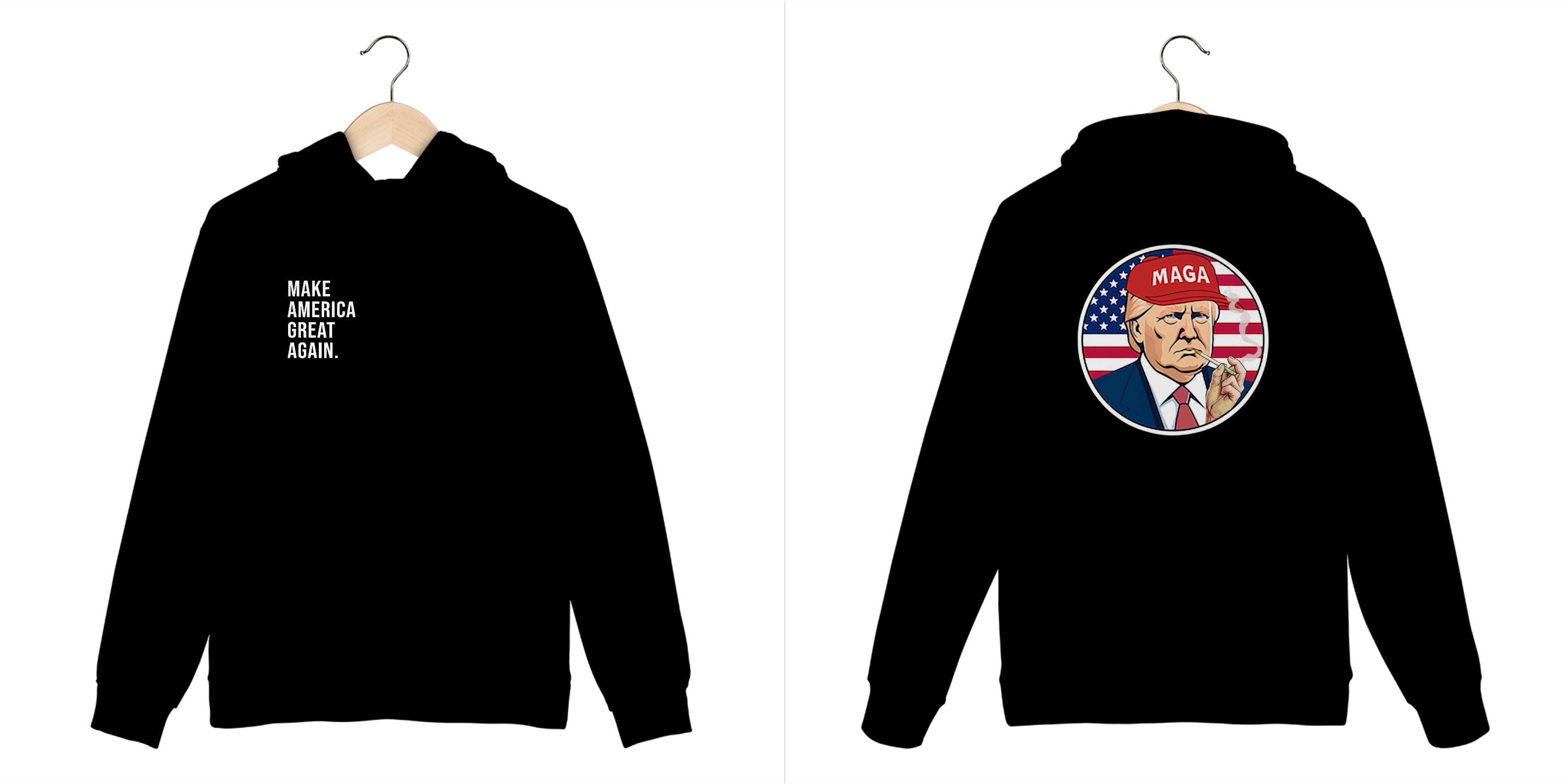 Nome do produto: Moletom MAGA x Trump Mania BR logo