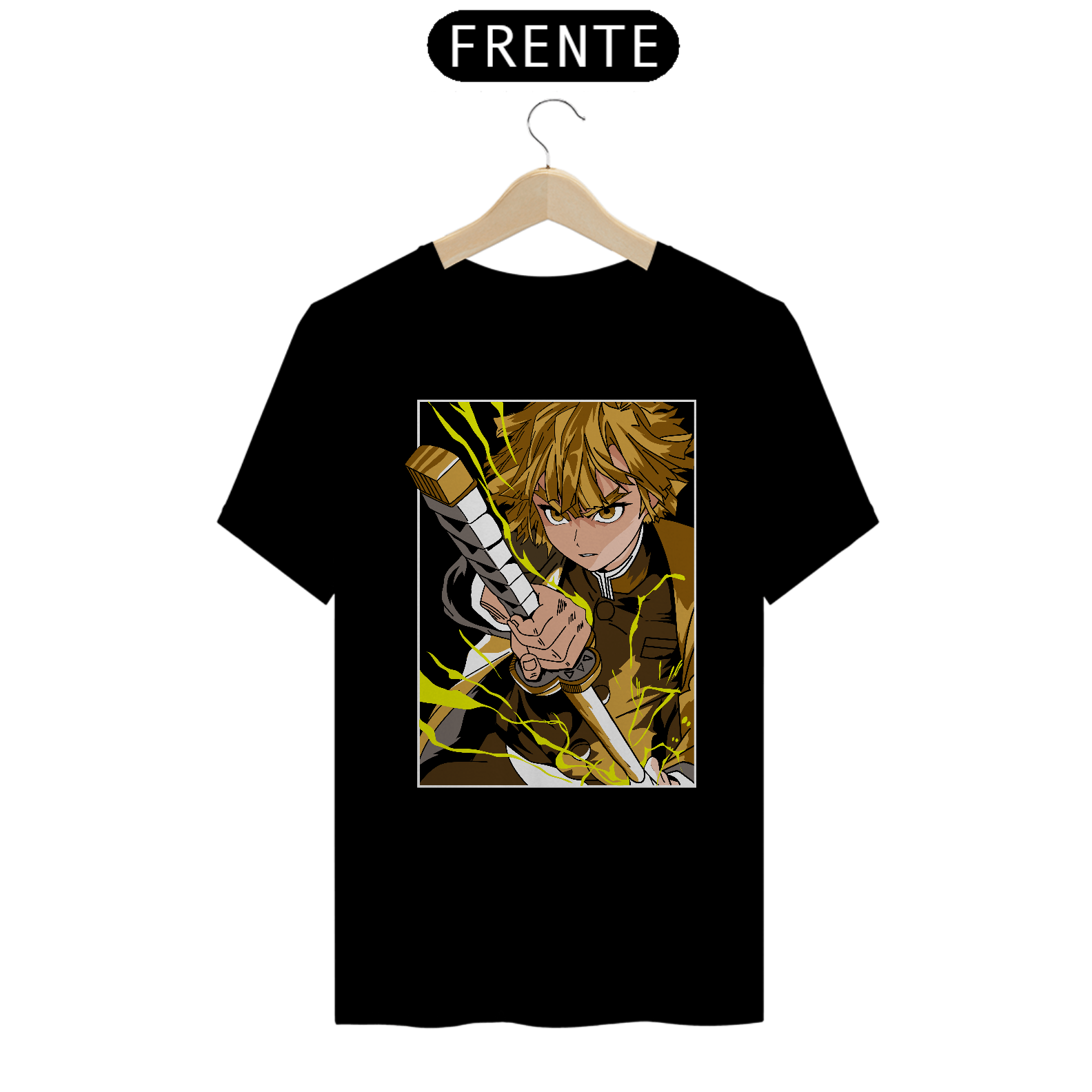 Nome do produto: Camisa Zenitsu Agatsuma Demon Slayer