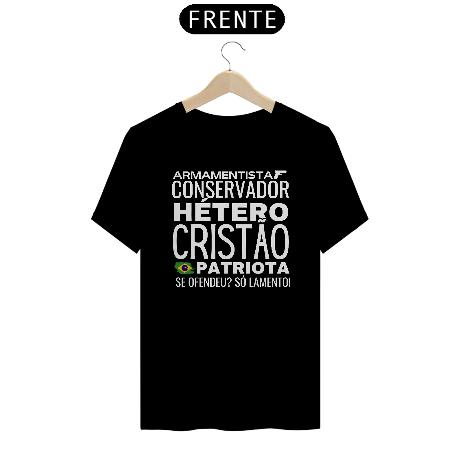 Nome do produto: Camiseta Armamentista Conservador Hétero Cristão Patriota - Conservador Direita Unisex