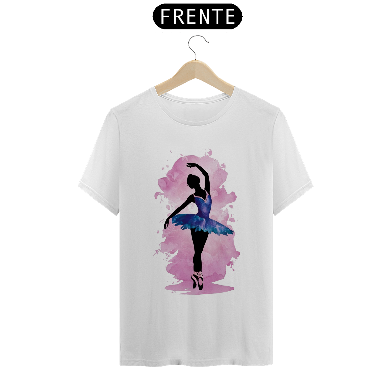 Nome do produto: T-Shirt Classic Silhueta de Bailarina