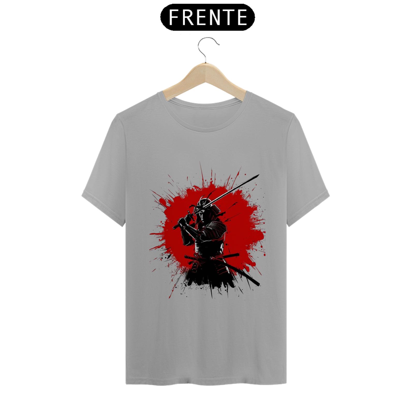 Nome do produto: T-Shirt Classic Samurai Fundo Vermelho