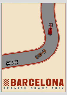 Poster Barcelona - Coleção Corridas 