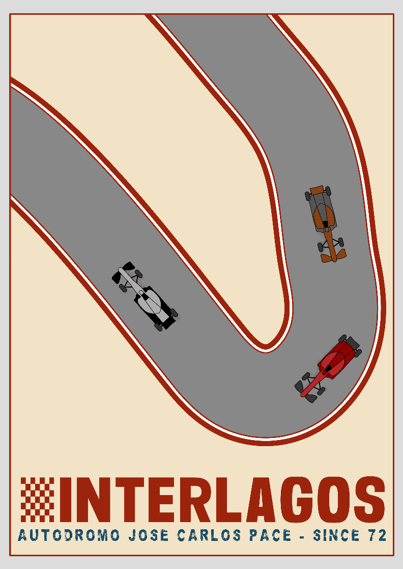 Poster Interlagos - Coleção Corridas