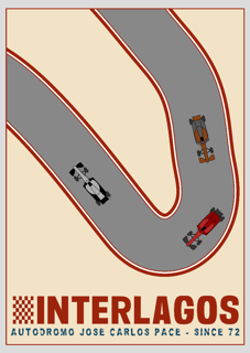 Poster Interlagos - Coleção Corridas