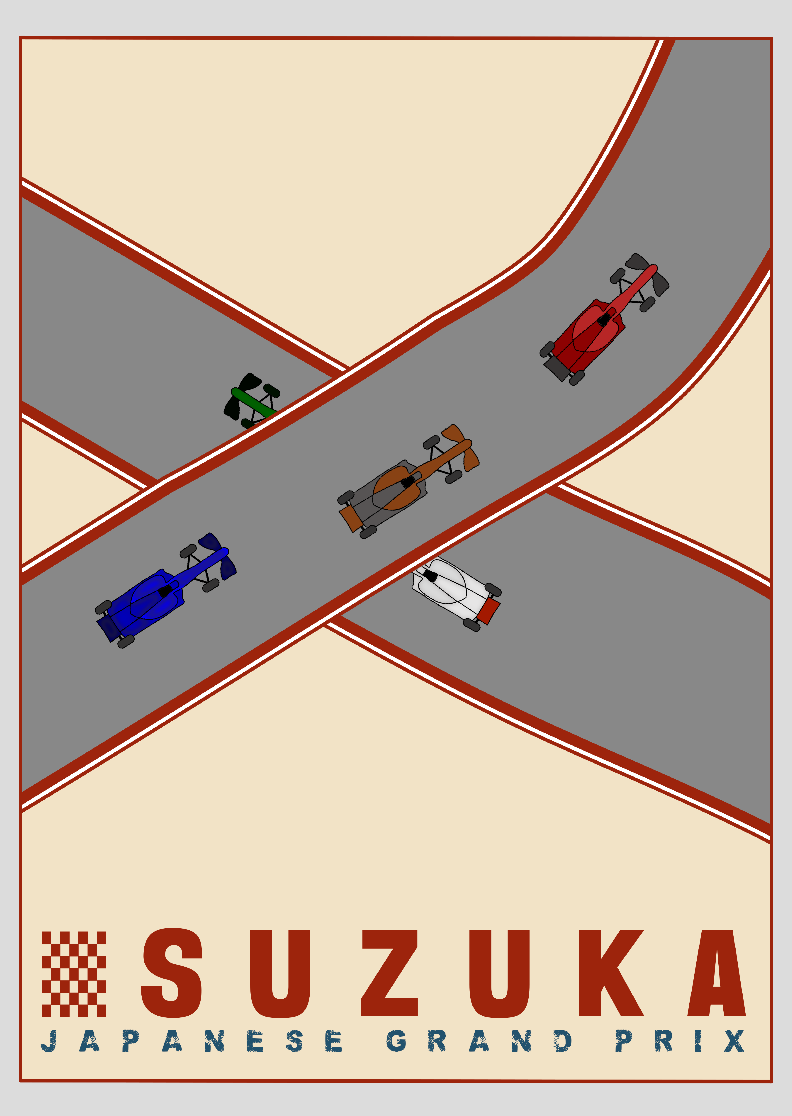 Poster Suzuka - Coleção Corridas