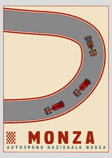 Poster Monza - Coleção Corridas