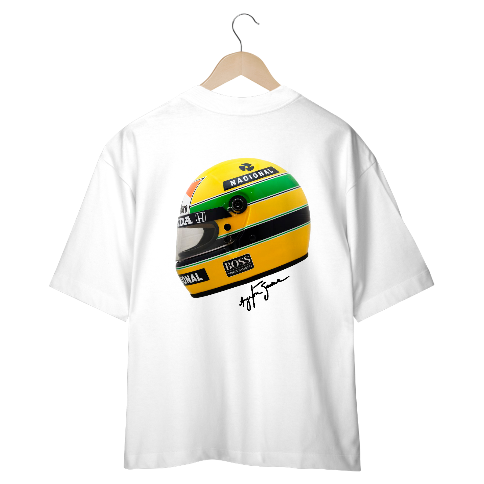 Capacete Ayrton Senna - Costas