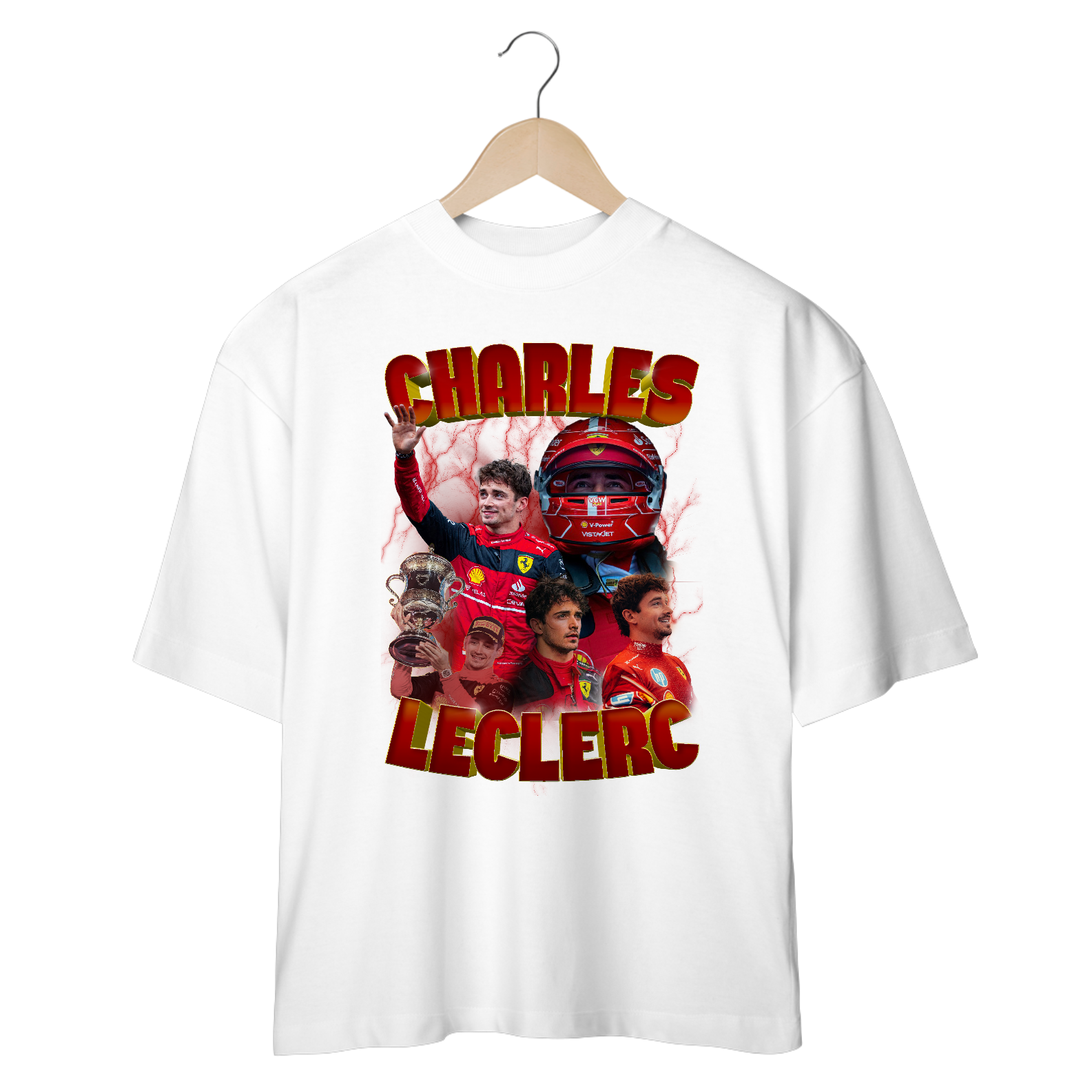 Charles Leclerc Old School - Oversized